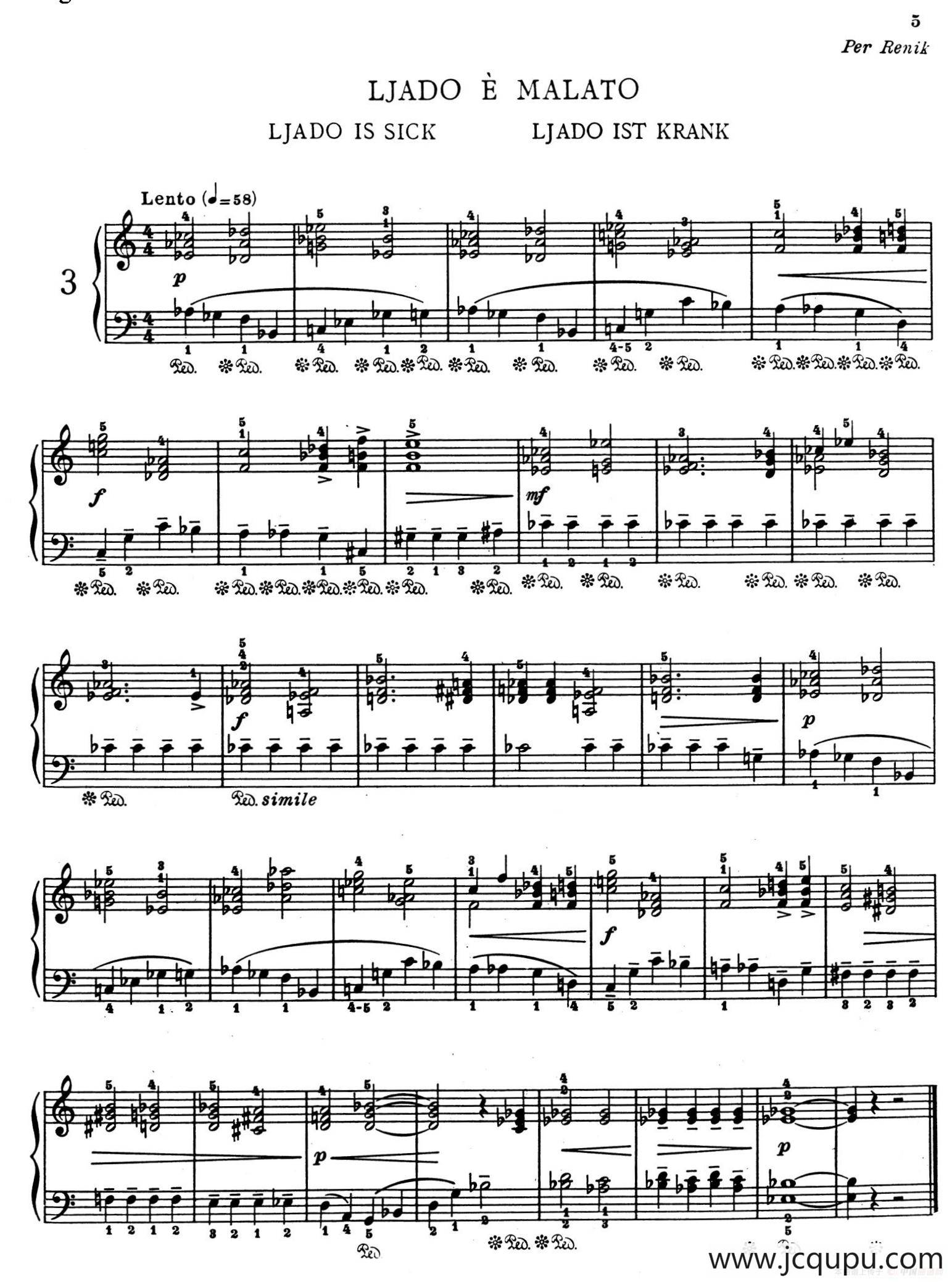 Children's Album Book 1 Op.62（儿童钢琴曲集·3）简谱