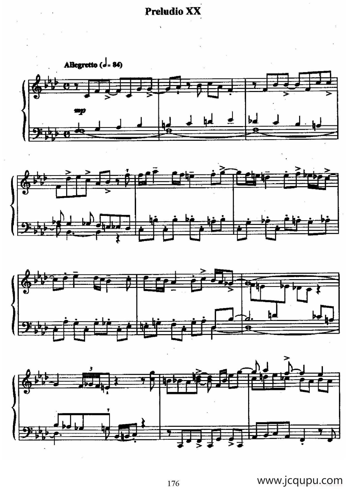 24 Preludes and Fugues Op.82（24首前奏曲与赋格·20）简谱
