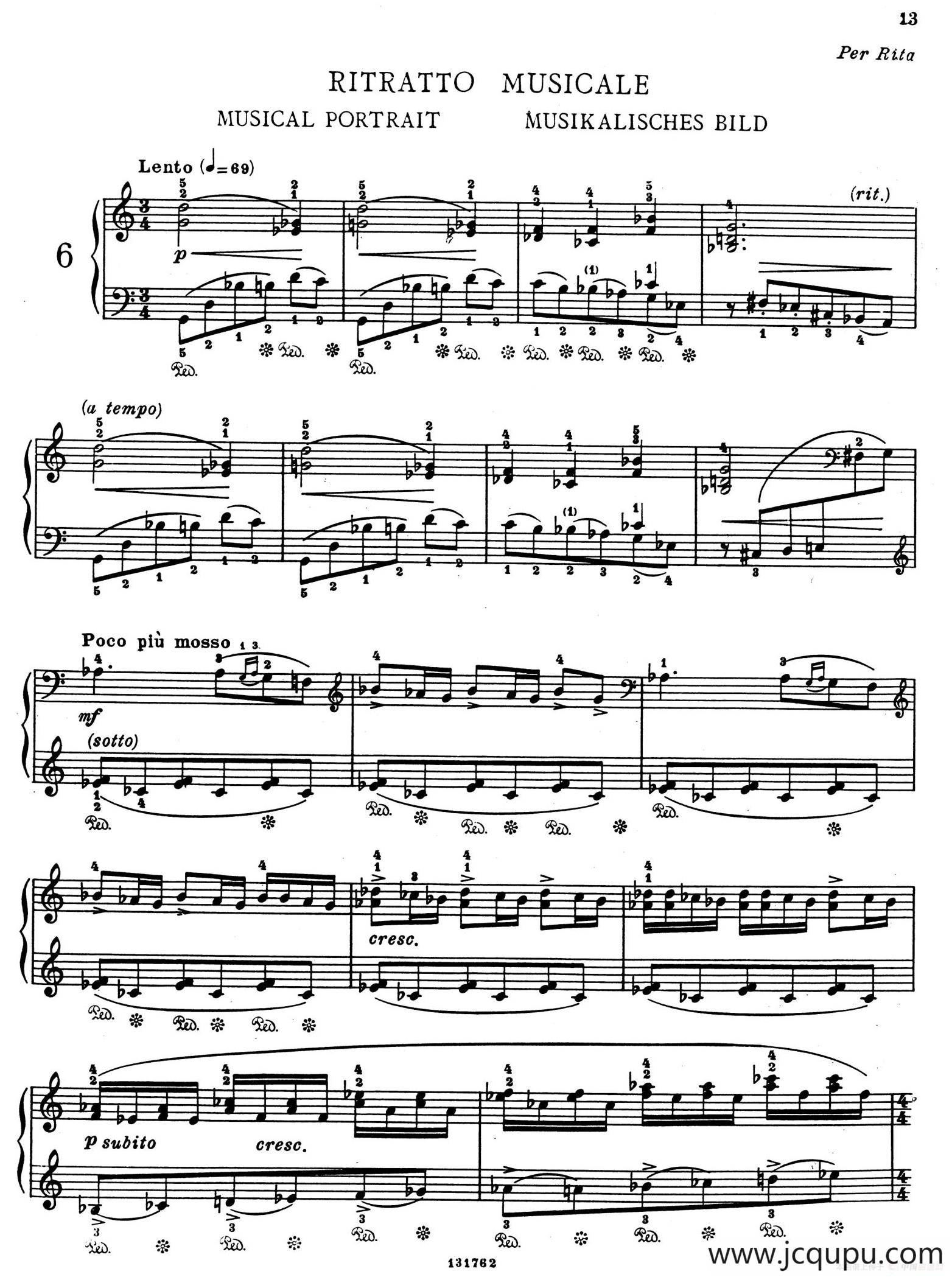 Children's Album Book 1 Op.62（儿童钢琴曲集·6）简谱