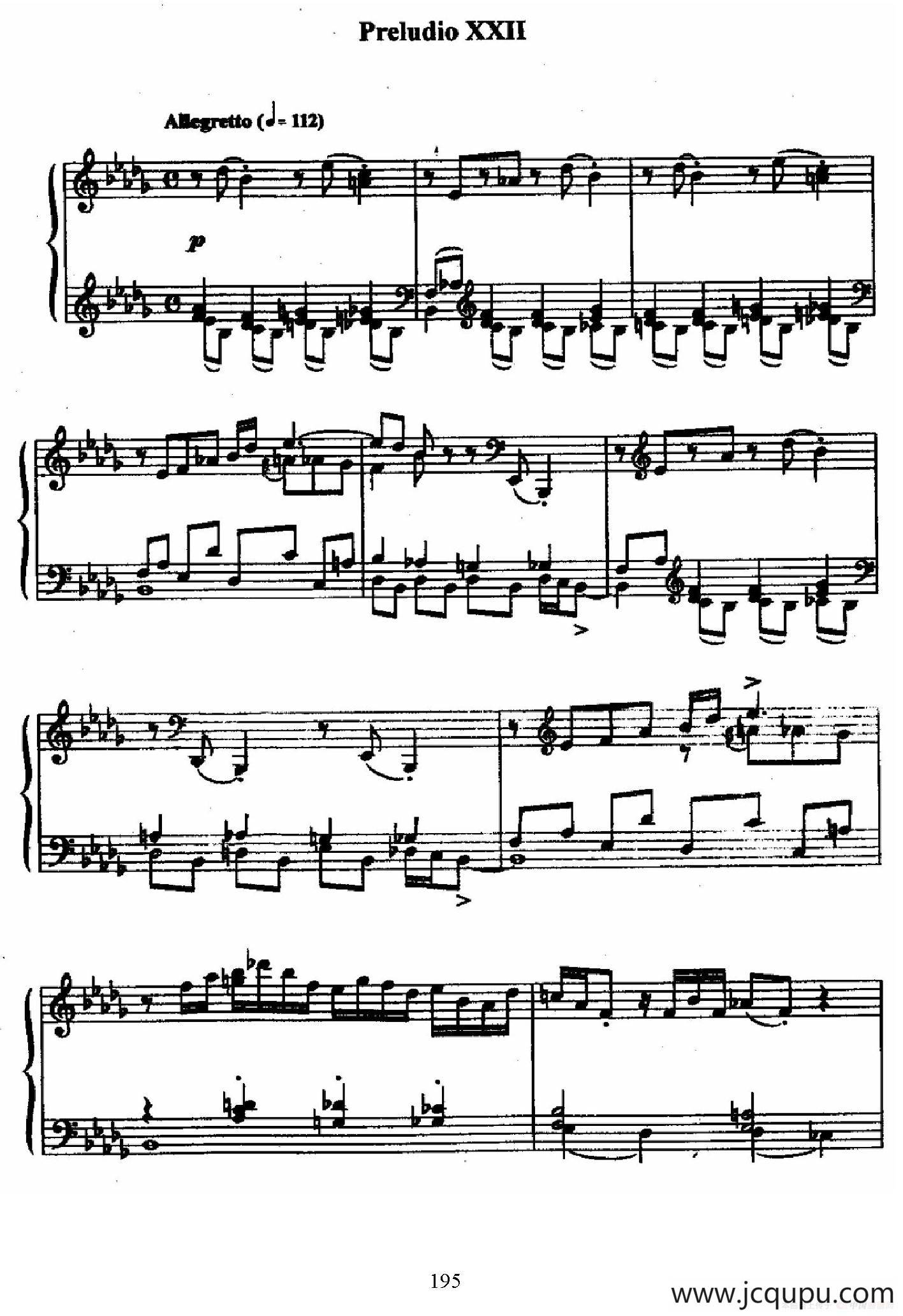 24 Preludes and Fugues Op.82（24首前奏曲与赋格·22）简谱