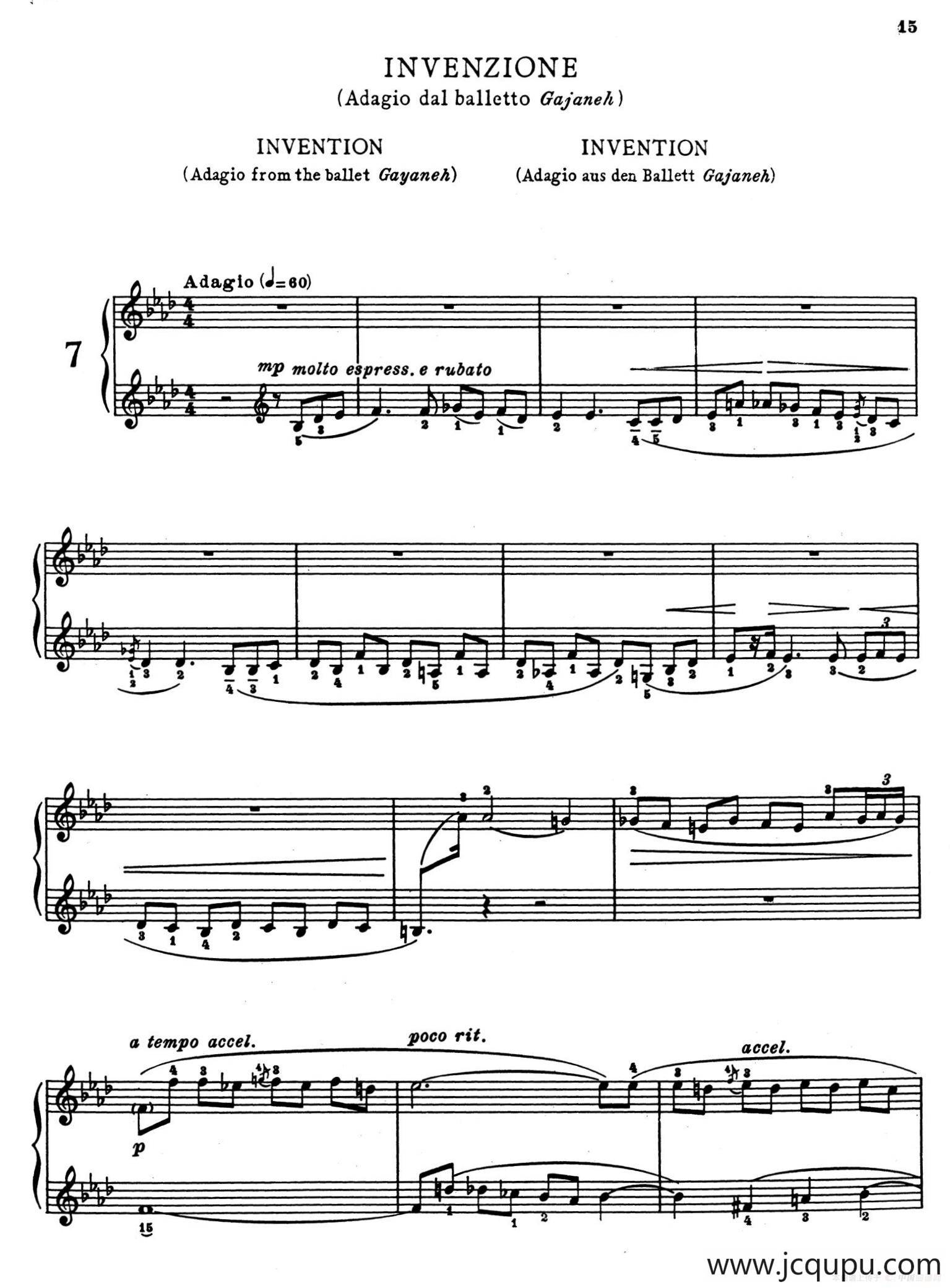 Children's Album Book 1 Op.62（儿童钢琴曲集·7）简谱