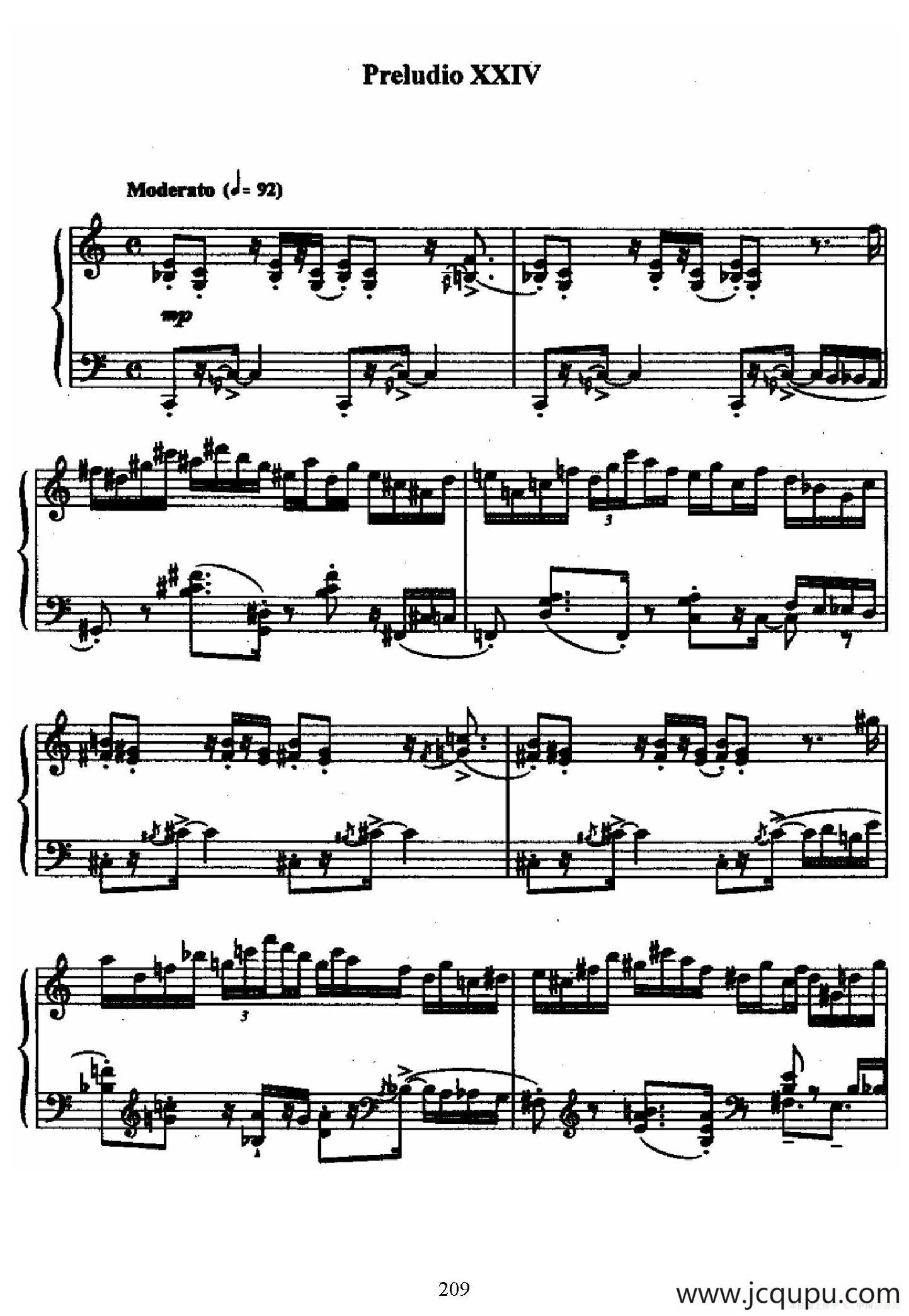 24 Preludes and Fugues Op.82（24首前奏曲与赋格·24）简谱