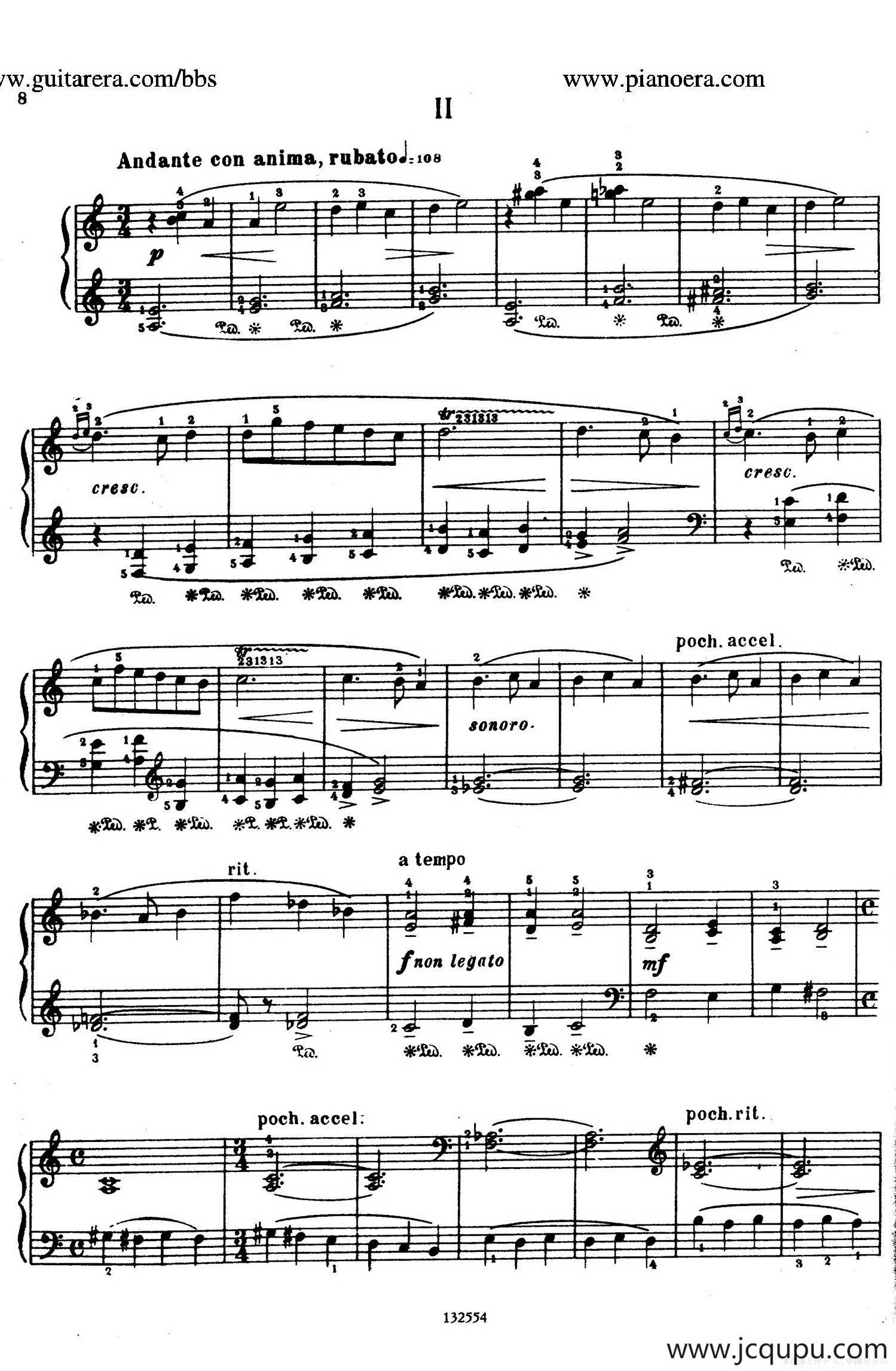 Piano Sonatina in C Major Op.93（C大调钢琴小奏鸣曲·第二乐章）简谱