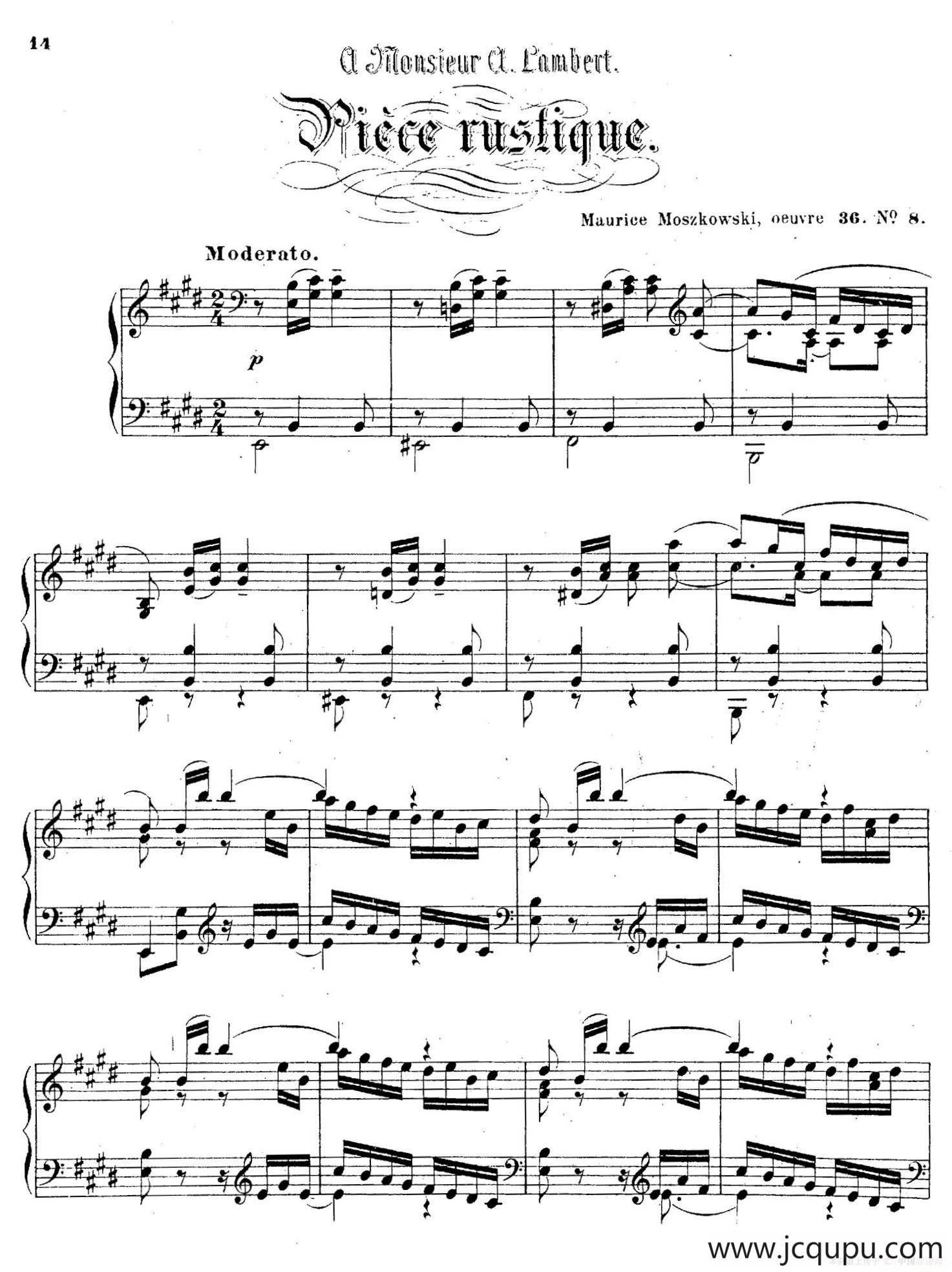 Characteristic Pieces Op.36（8首个性小品·8）简谱