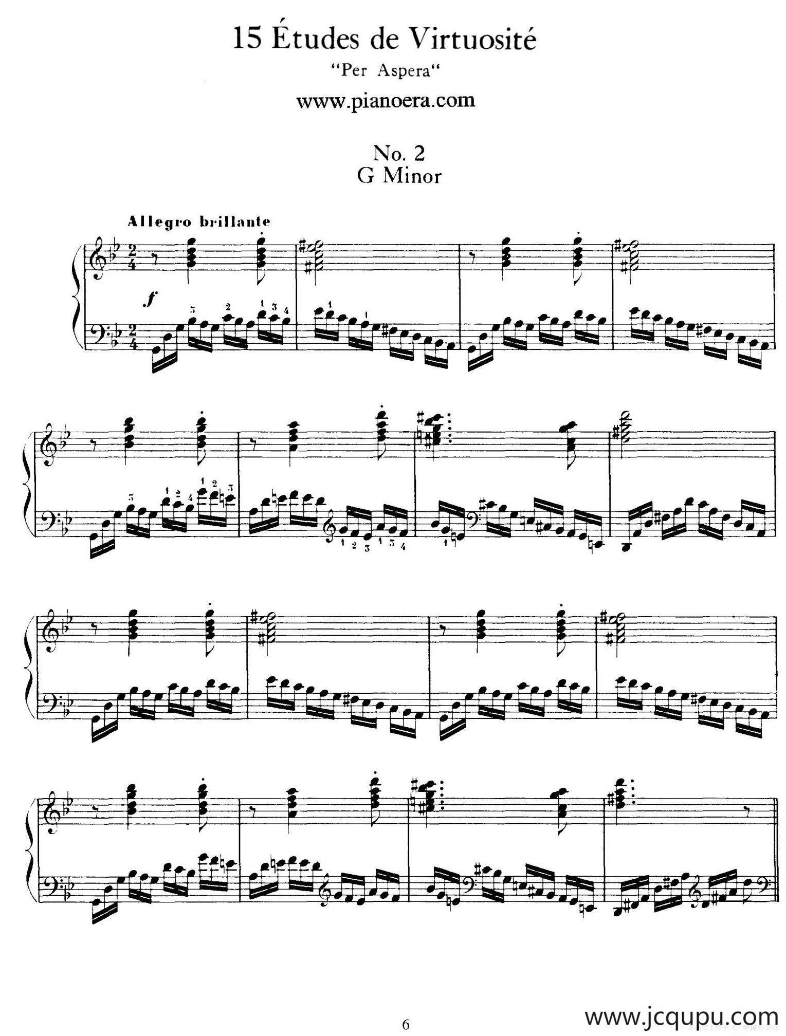 15 Etudes de Vortuosite Op.72（15首辉煌练习曲·2）简谱