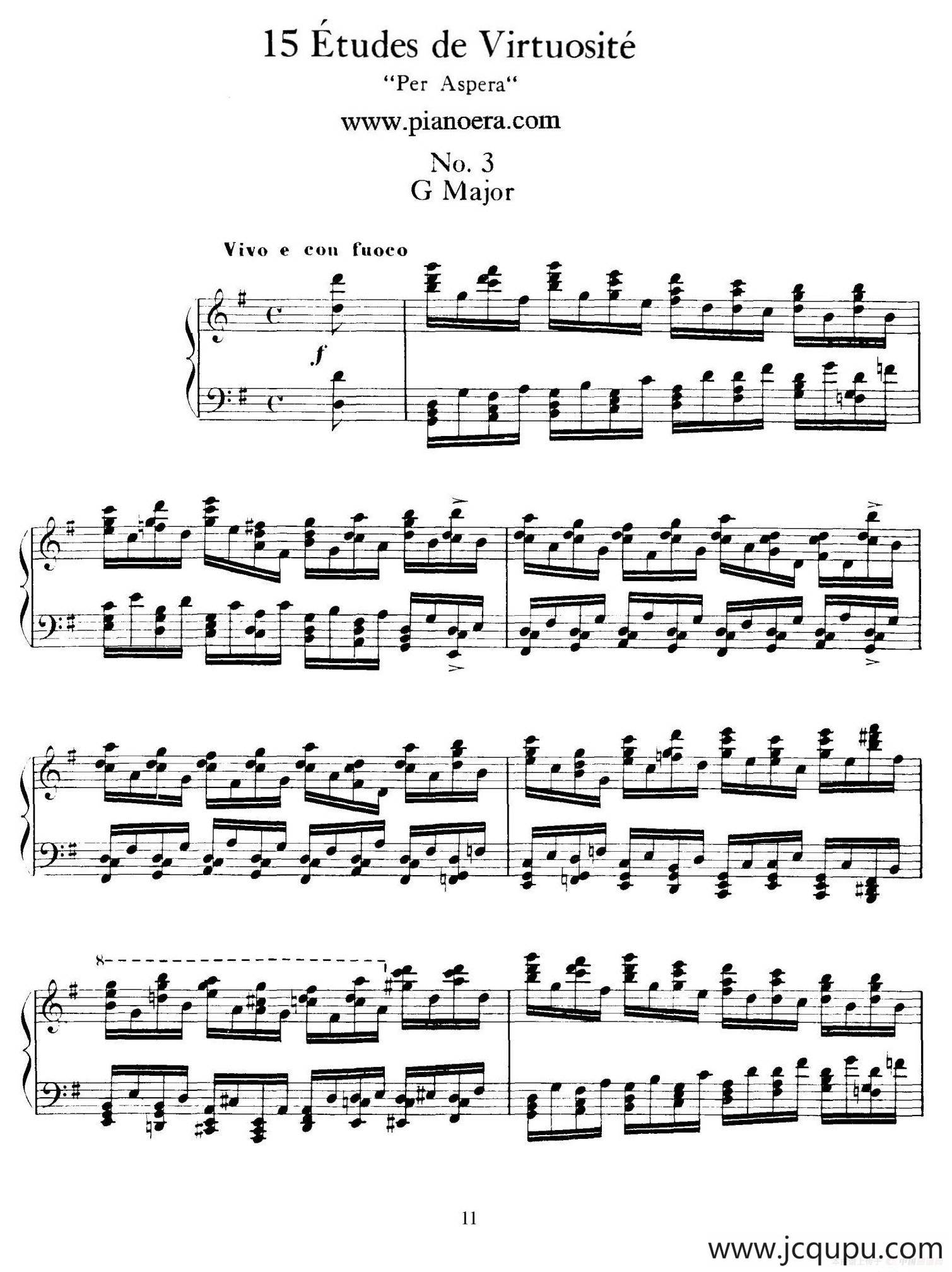 15 Etudes de Vortuosite Op.72（15首辉煌练习曲·3）简谱