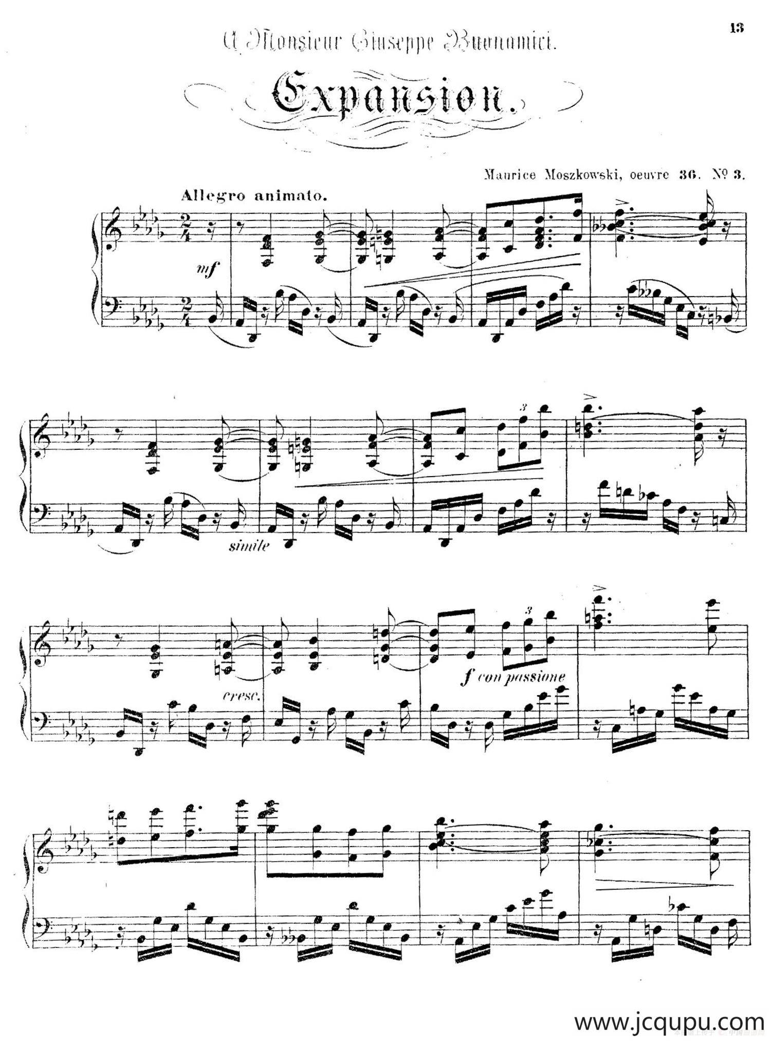 Characteristic Pieces Op.36（8首个性小品·3）简谱