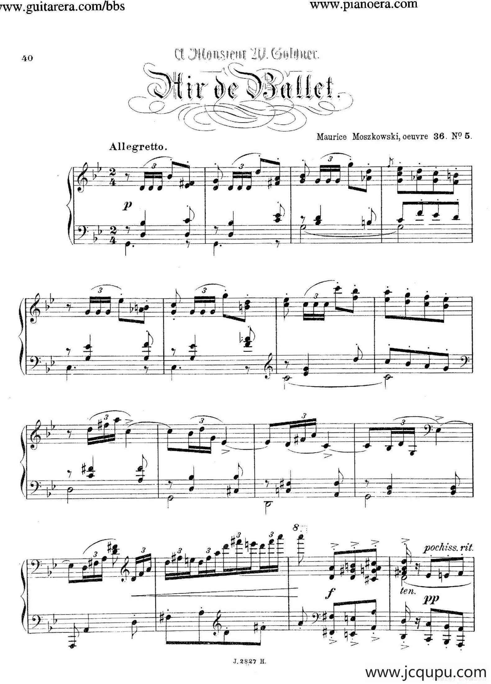 Characteristic Pieces Op.36（8首个性小品·5）简谱