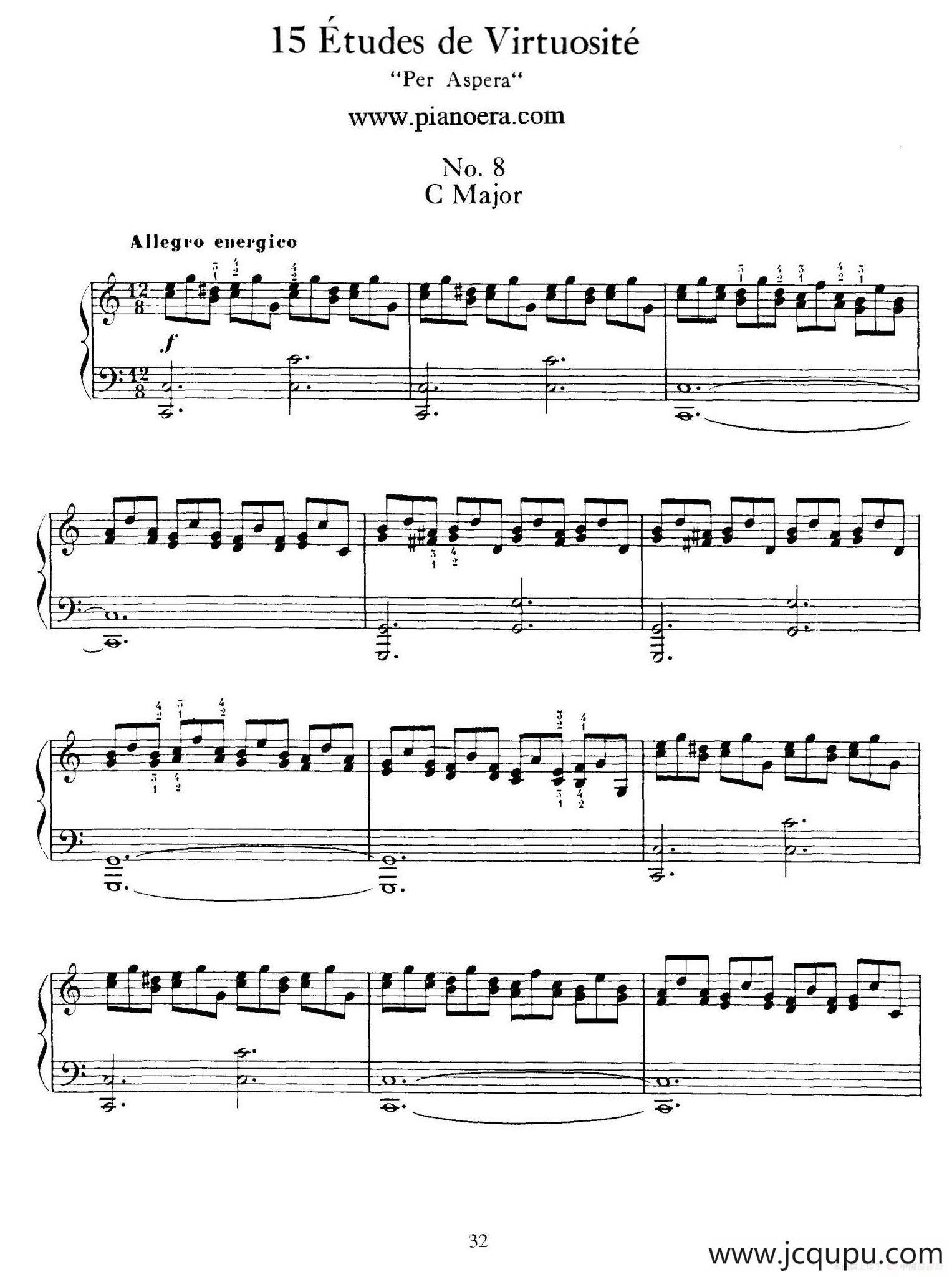 15 Etudes de Vortuosite Op.72（15首辉煌练习曲·8）简谱