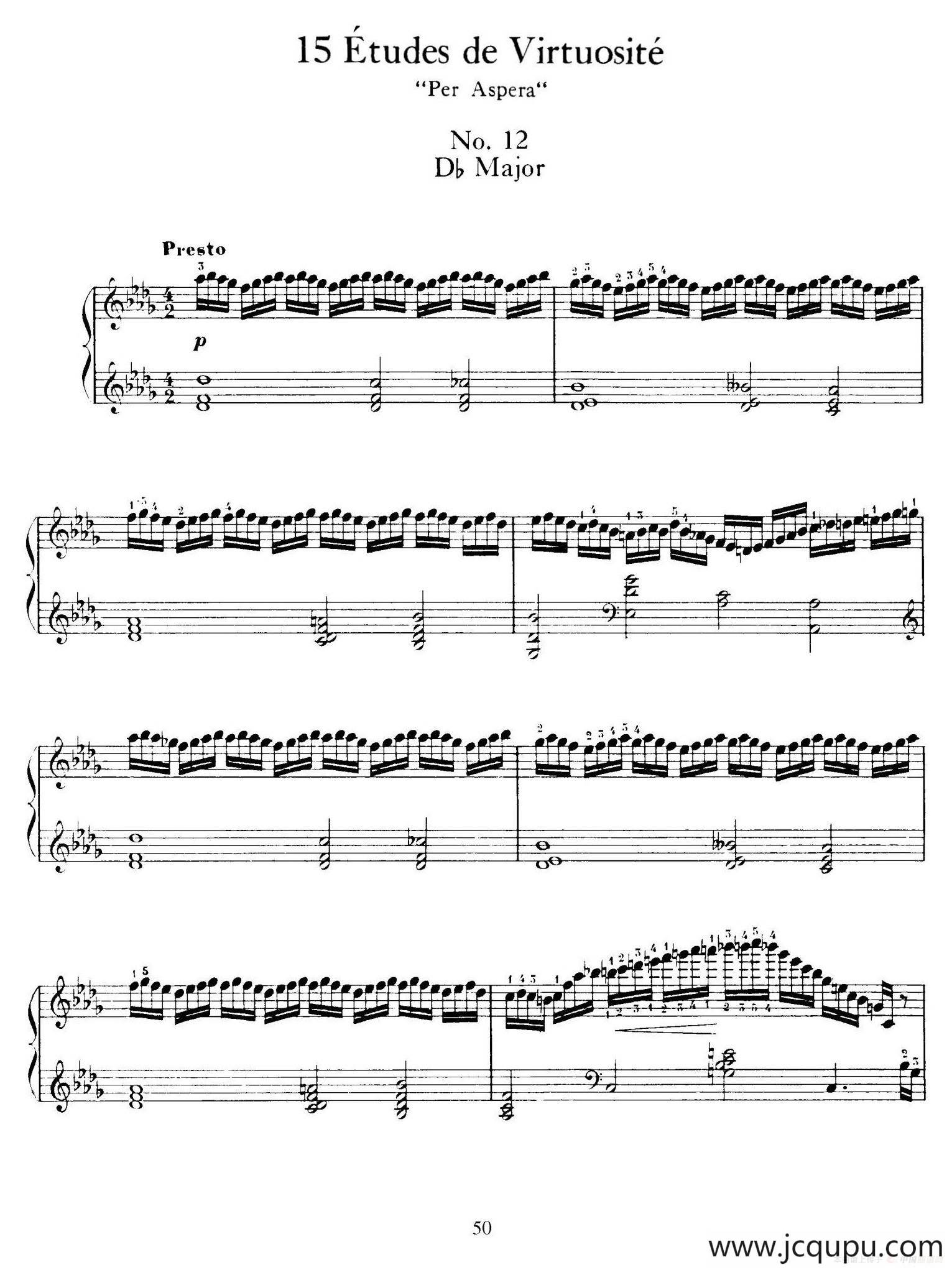 15 Etudes de Vortuosite Op.72（15首辉煌练习曲·12）简谱