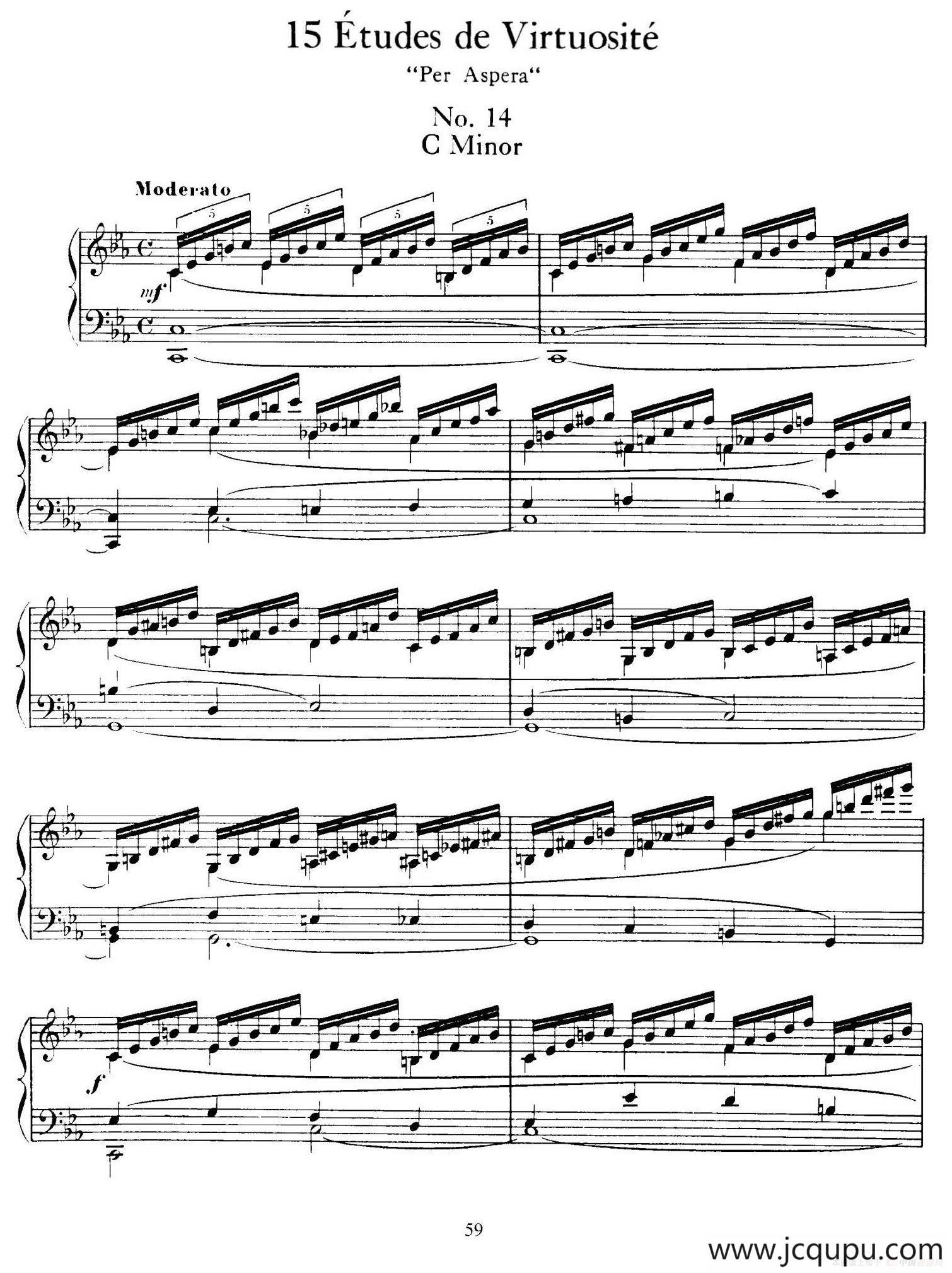 15 Etudes de Vortuosite Op.72（15首辉煌练习曲·14）简谱