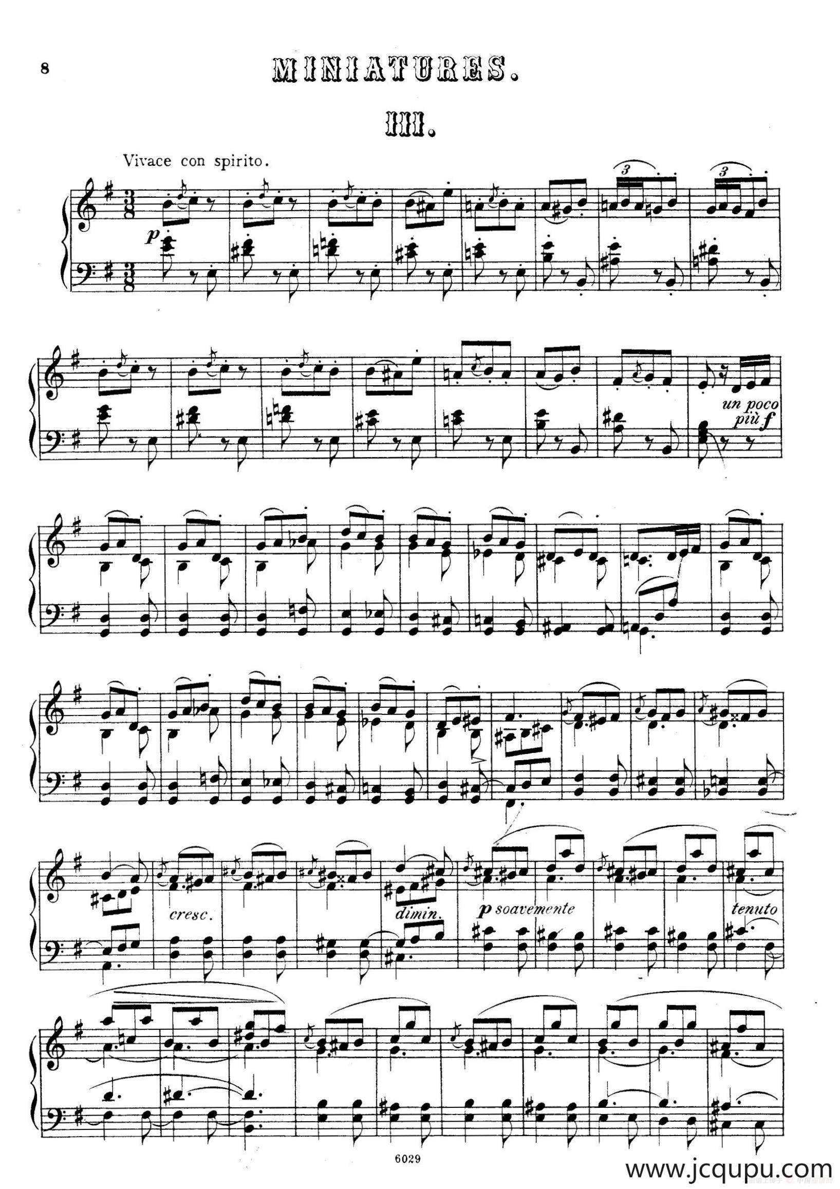 Cinque Miniatures Op.28（5首小画像·3）简谱