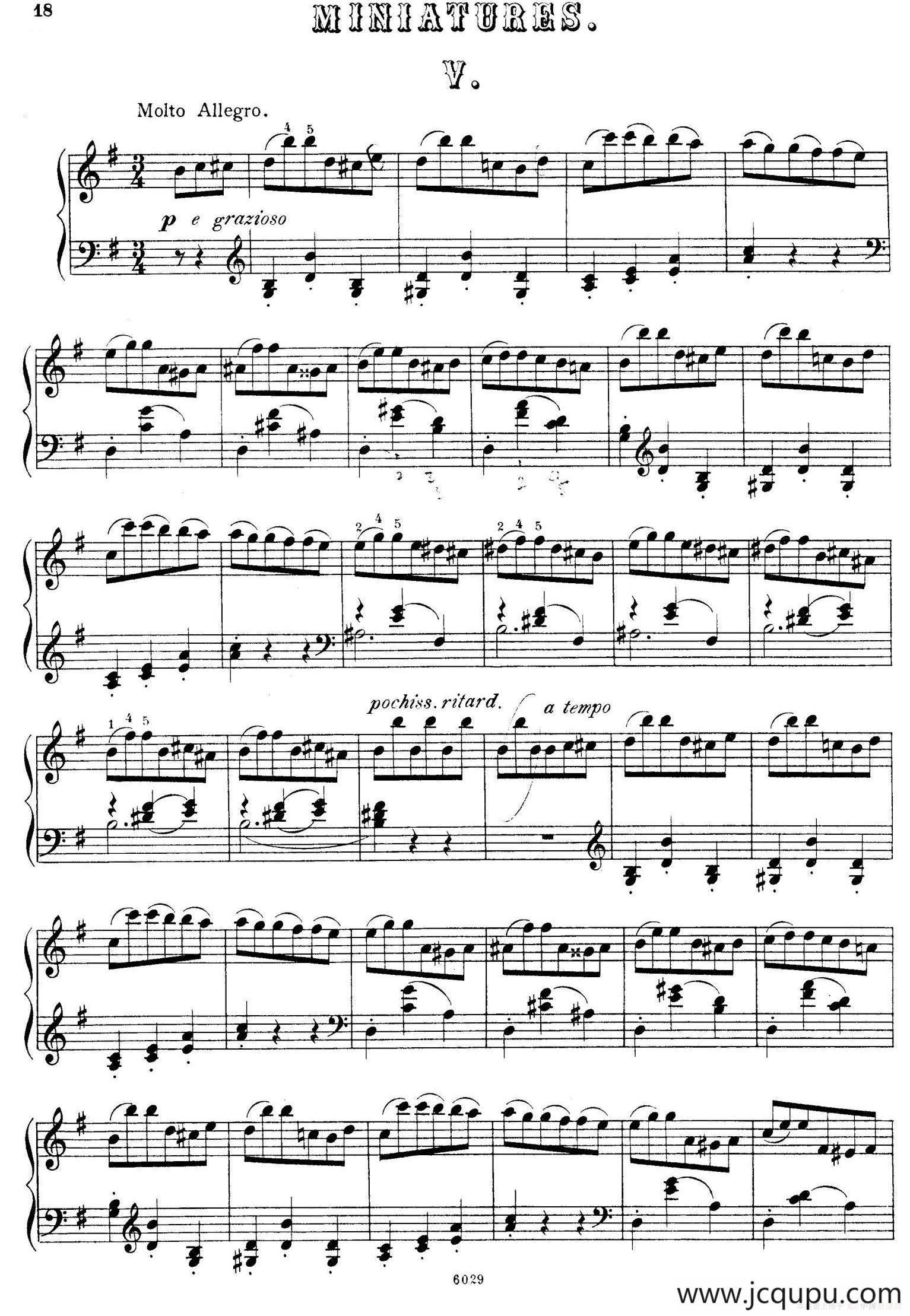 Cinque Miniatures Op.28（5首小画像·5）简谱