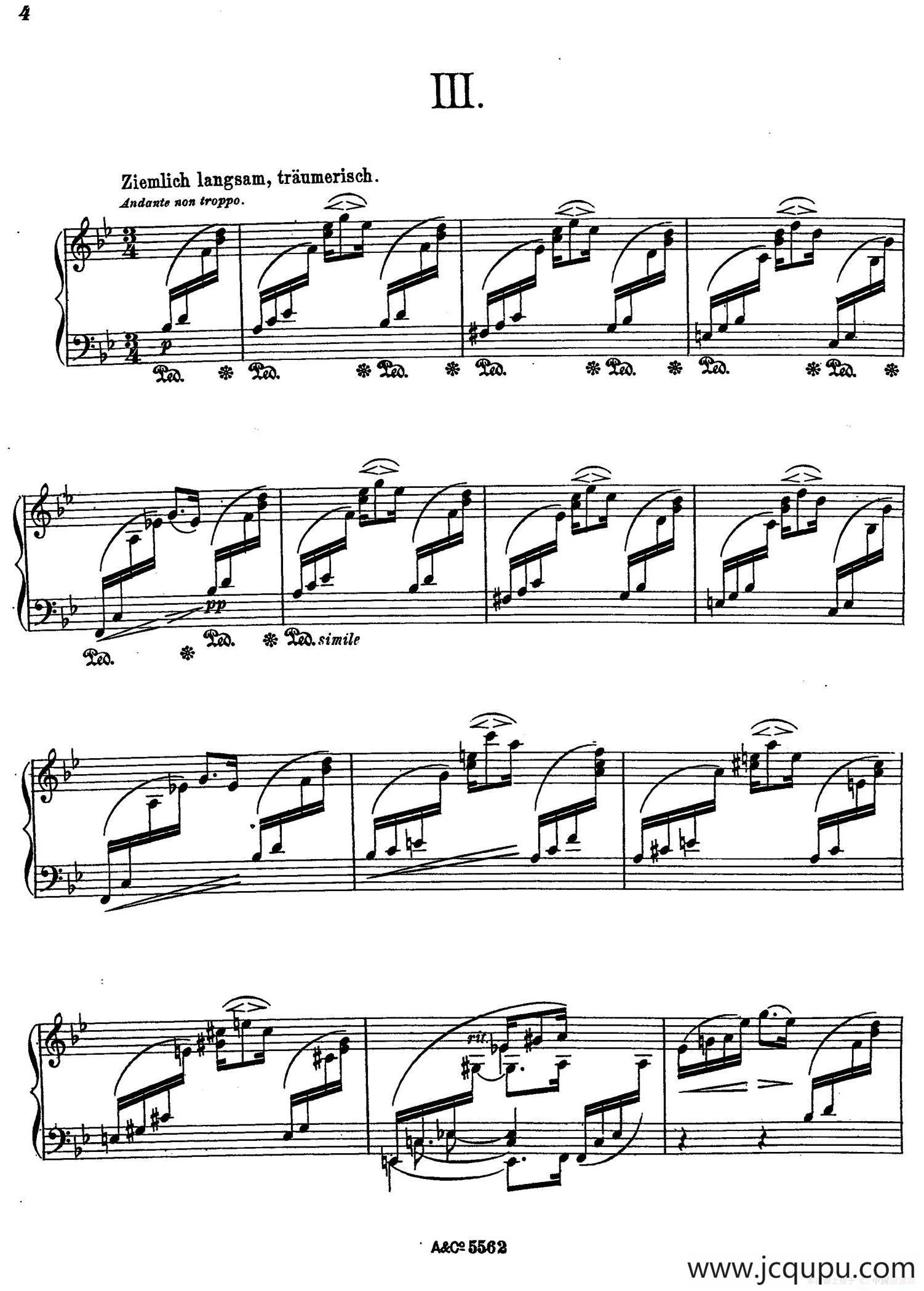 Album Leaf Op.7（纪念册的一页·3）简谱