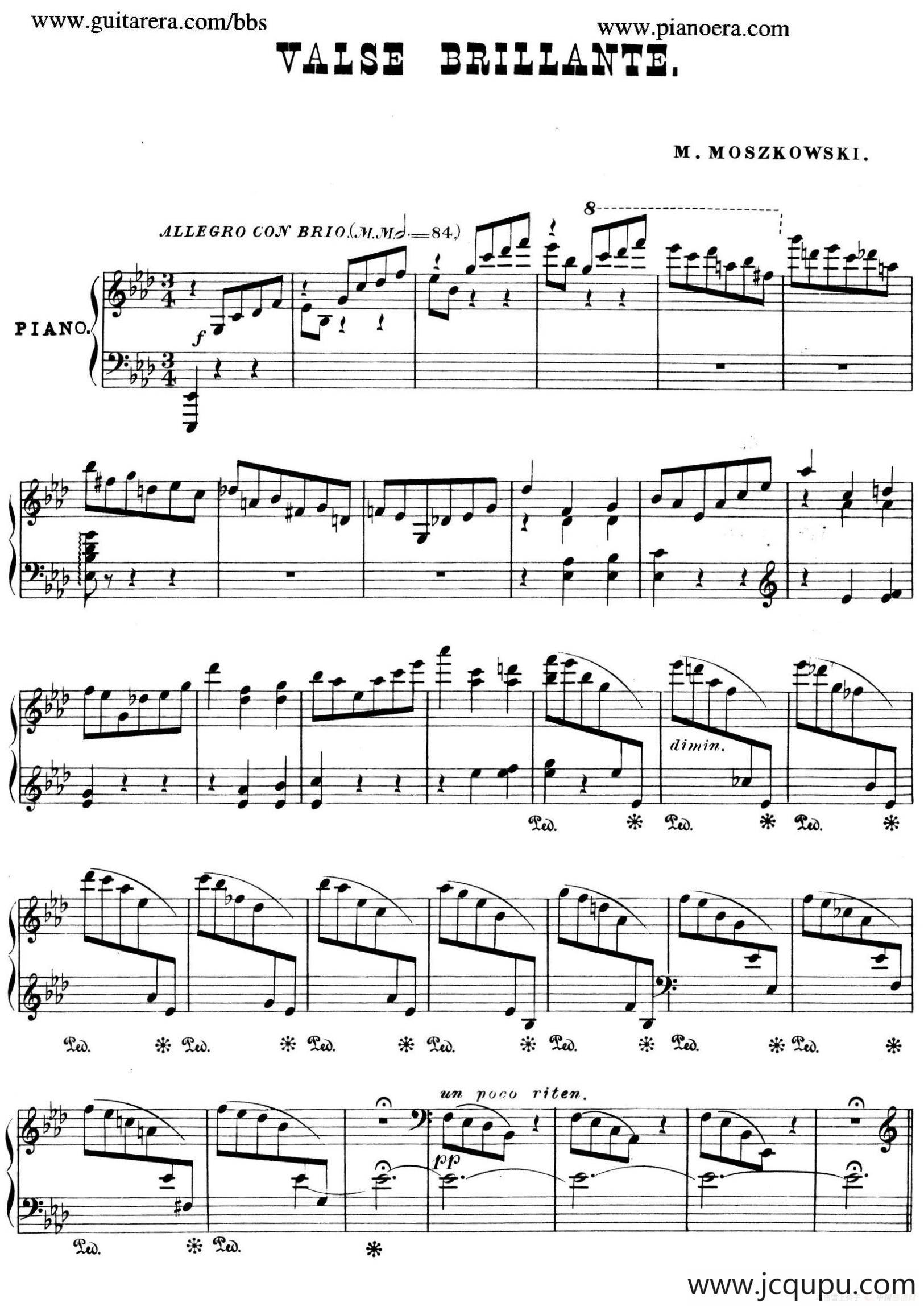 Valse Brillante in A Flat Major（降A大调华丽圆舞曲）简谱