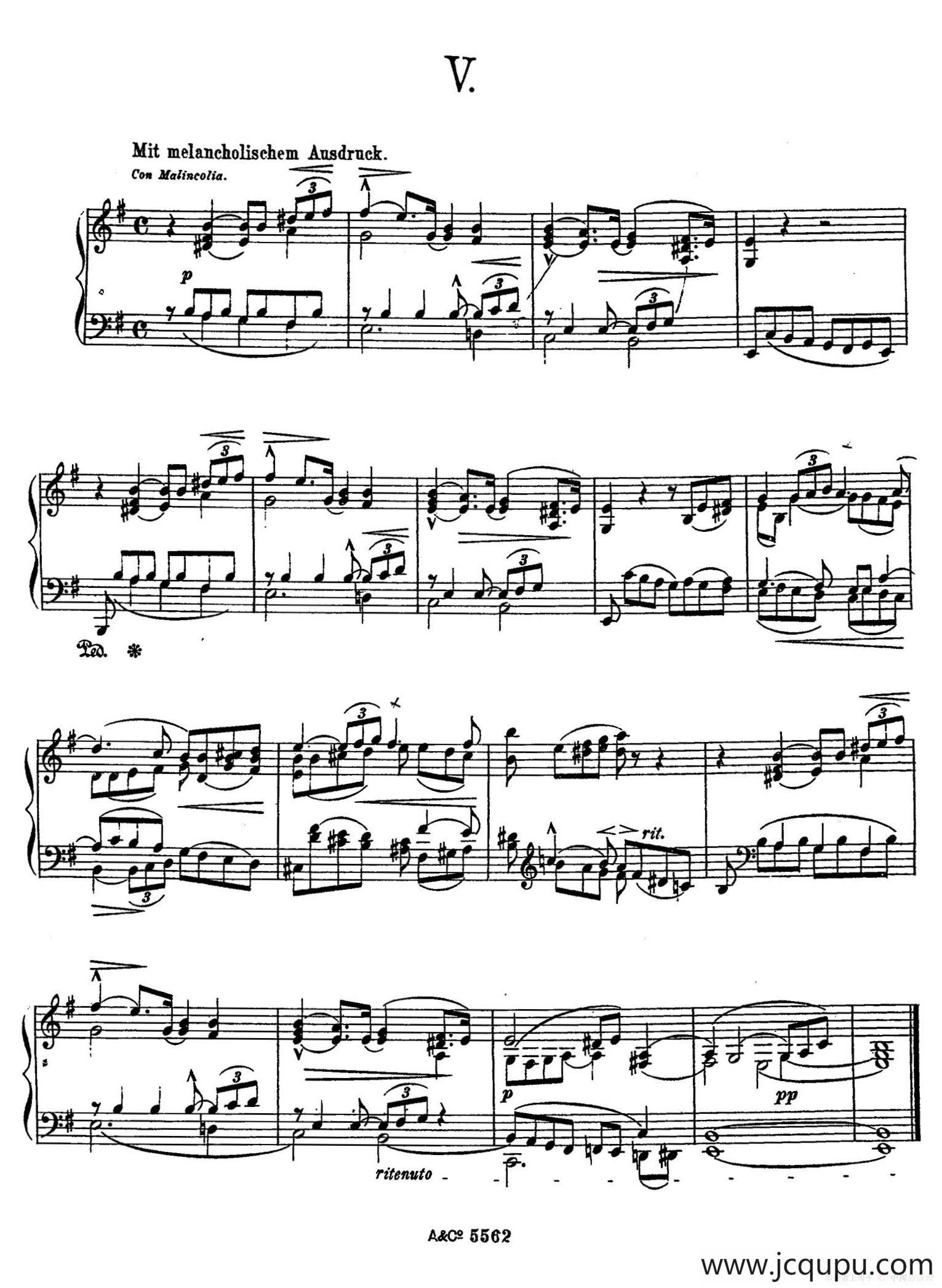 Album Leaf Op.7（纪念册的一页·5）简谱