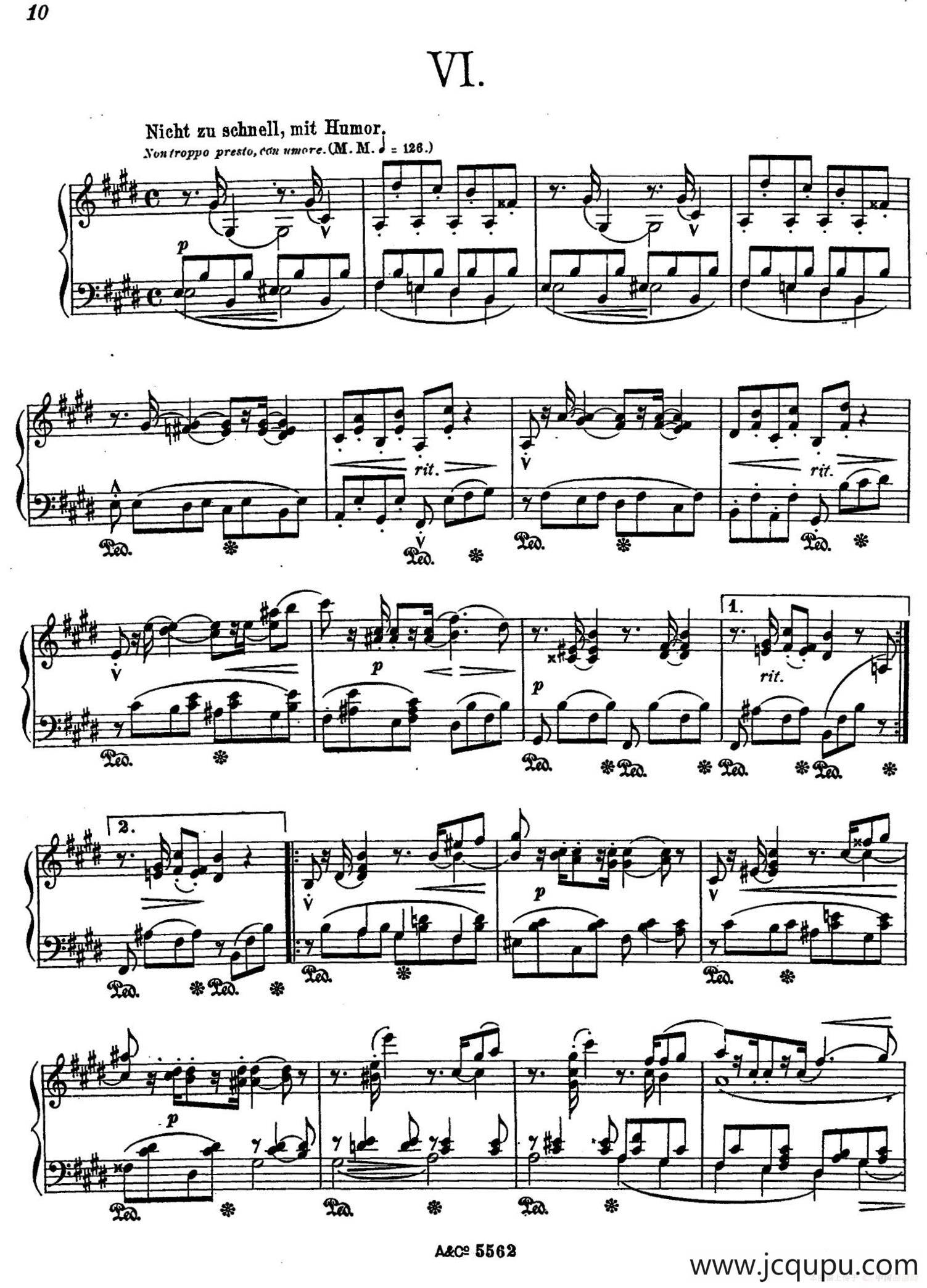 Album Leaf Op.7（纪念册的一页·6）简谱