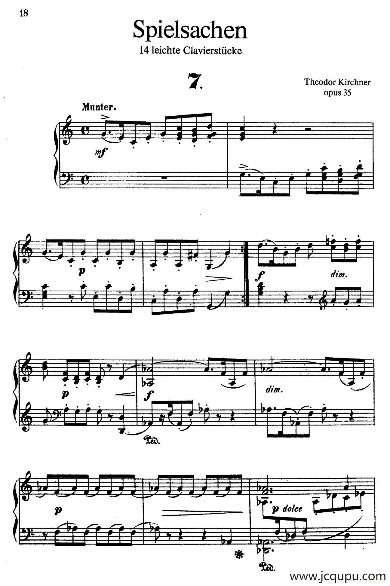 Spielsachen Op.35（玩具·7）简谱