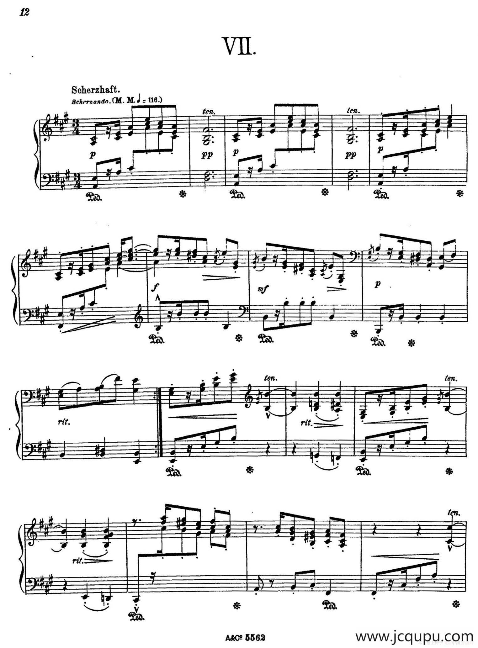 Album Leaf Op.7（纪念册的一页·7）简谱