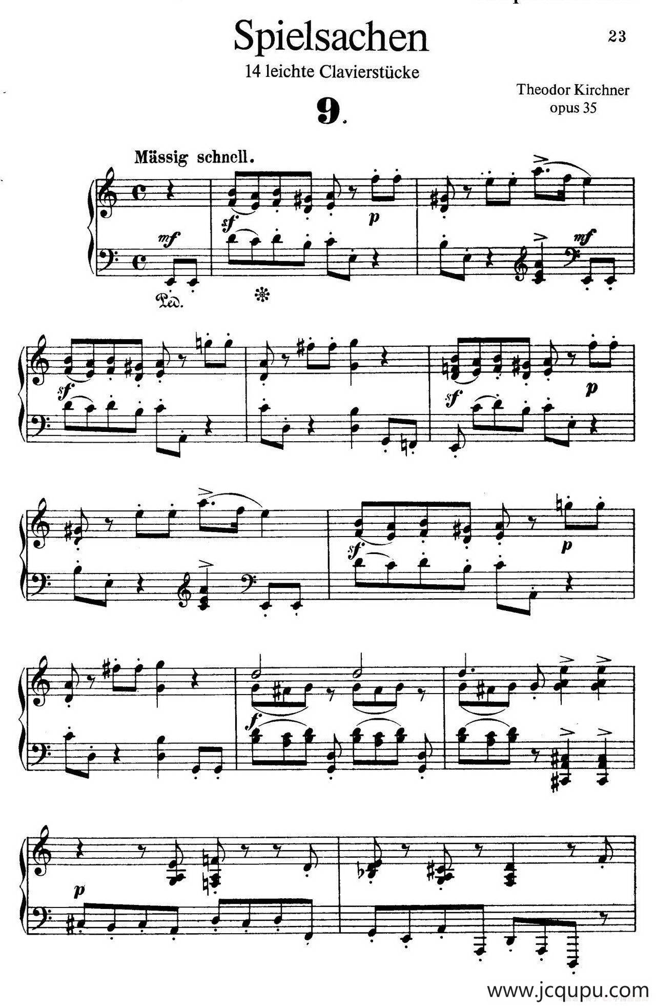 Spielsachen Op.35（玩具·9）简谱