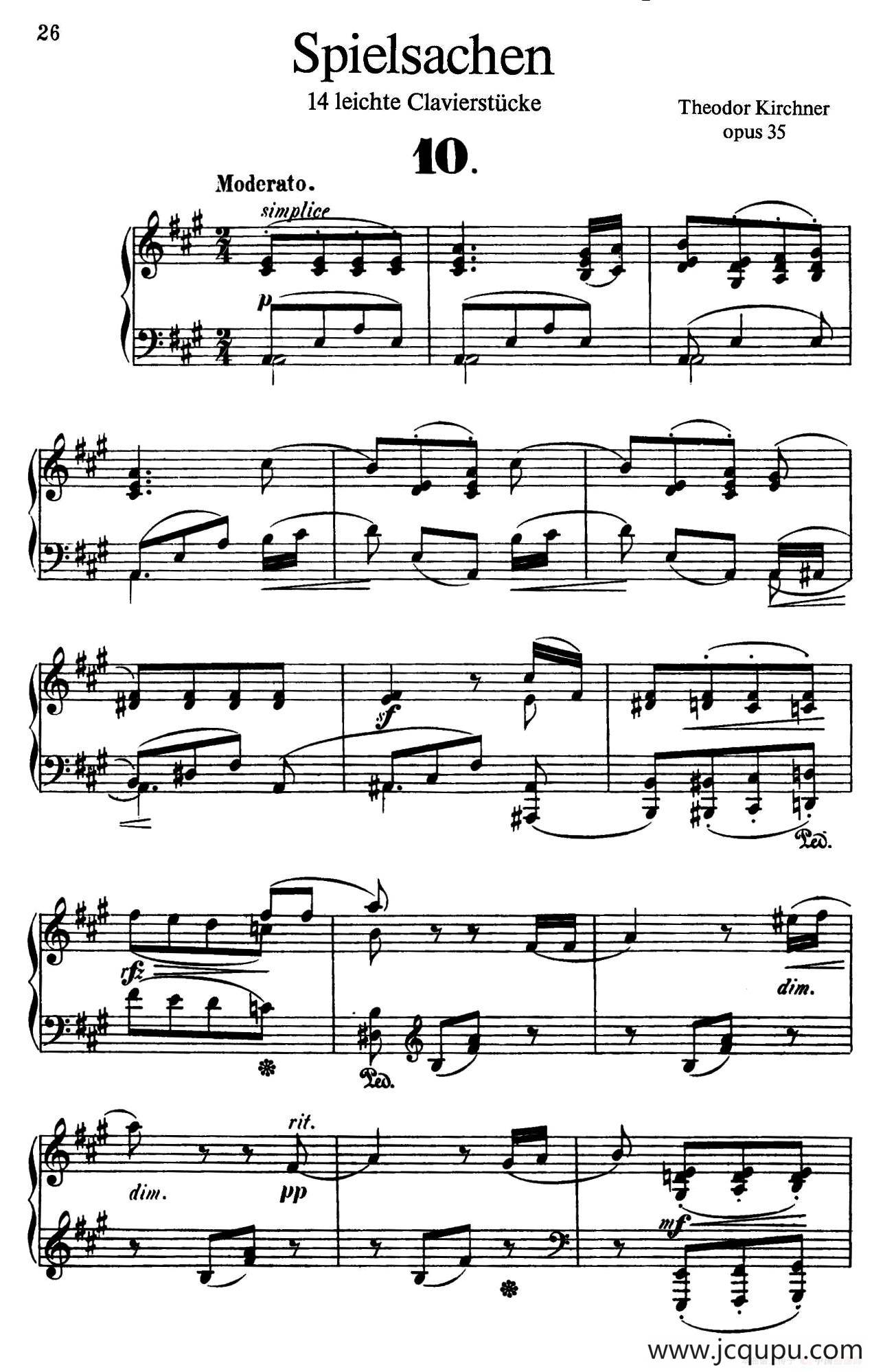 Spielsachen Op.35（玩具·10）简谱