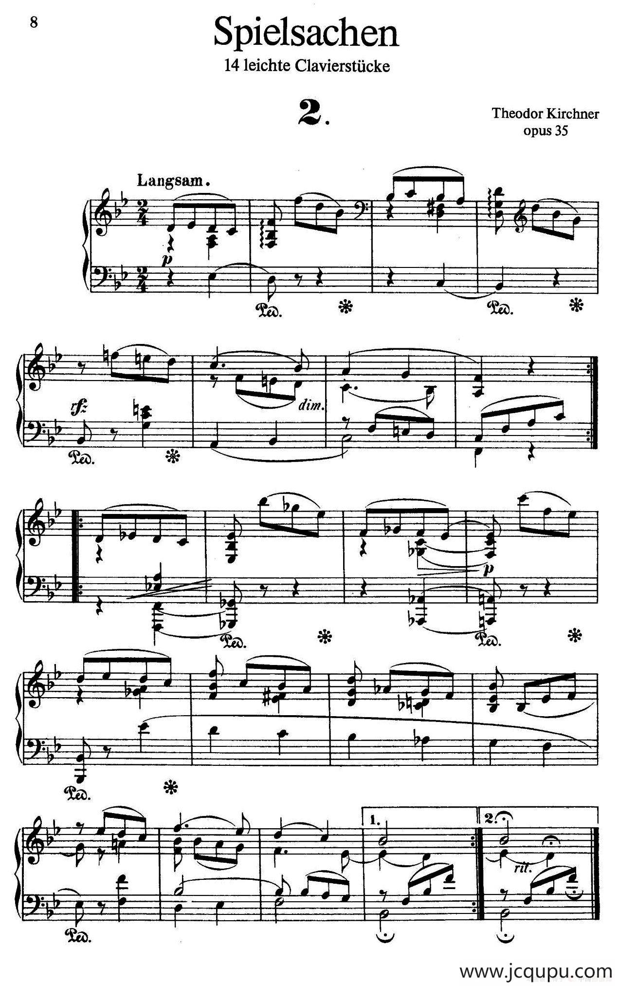 Spielsachen Op.35（玩具·2）简谱