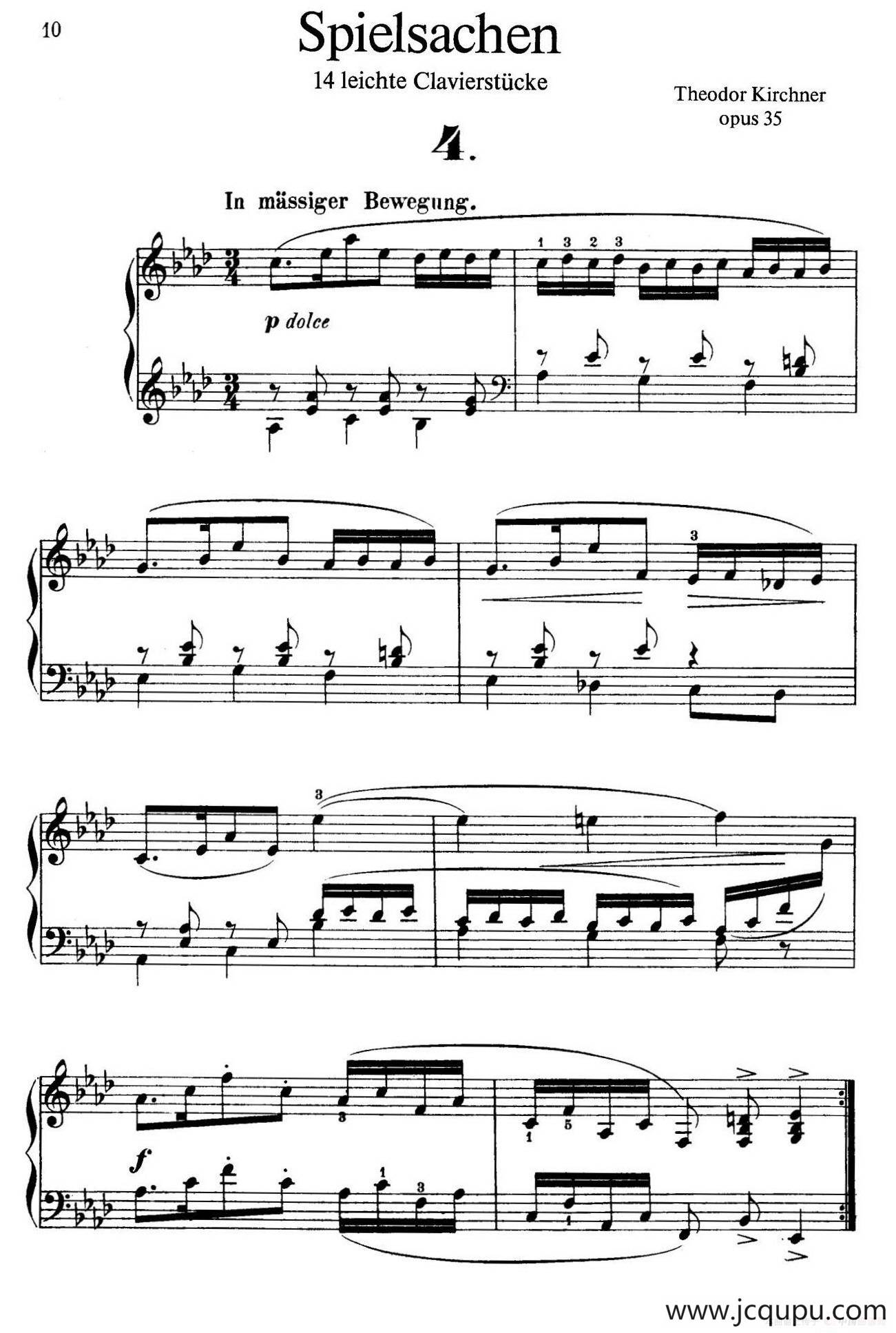 Spielsachen Op.35（玩具·4）简谱