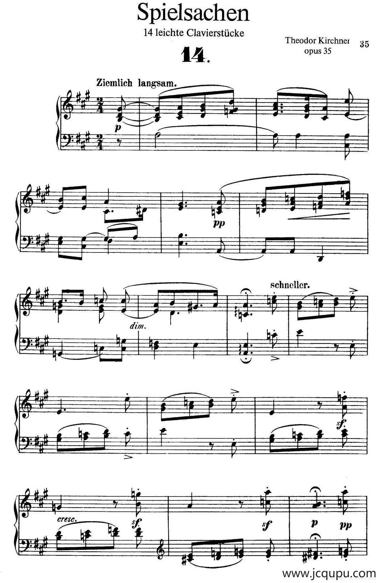 Spielsachen Op.35（玩具·14）简谱