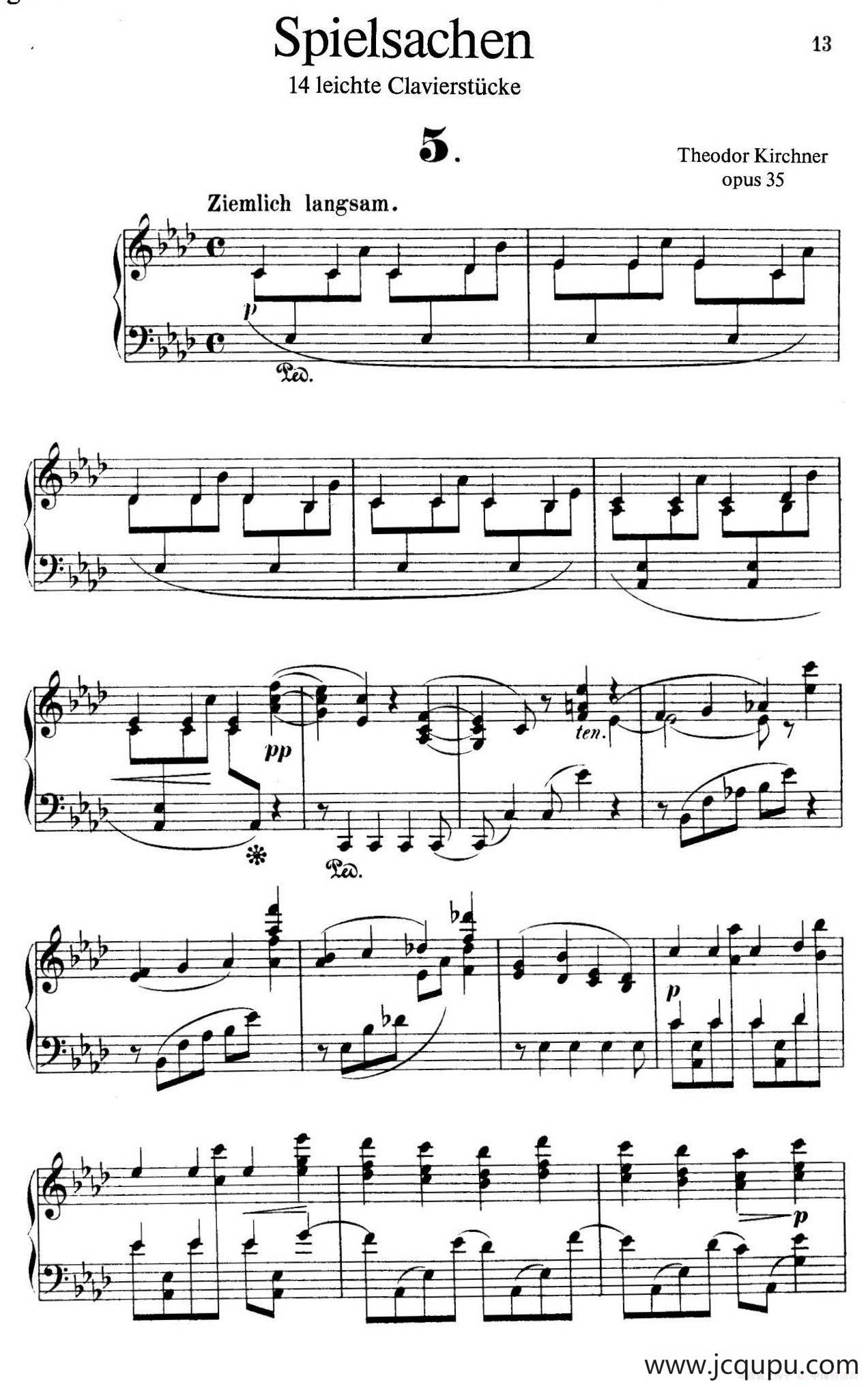 Spielsachen Op.35（玩具·5）简谱