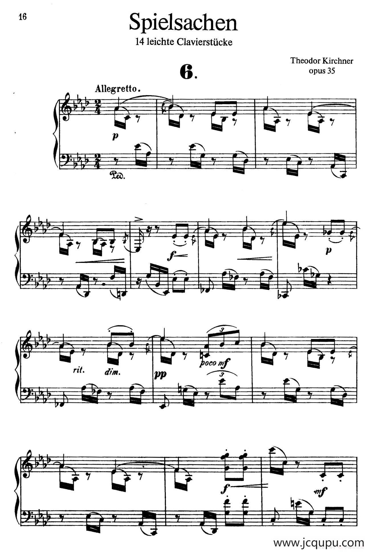 Spielsachen Op.35（玩具·6）简谱