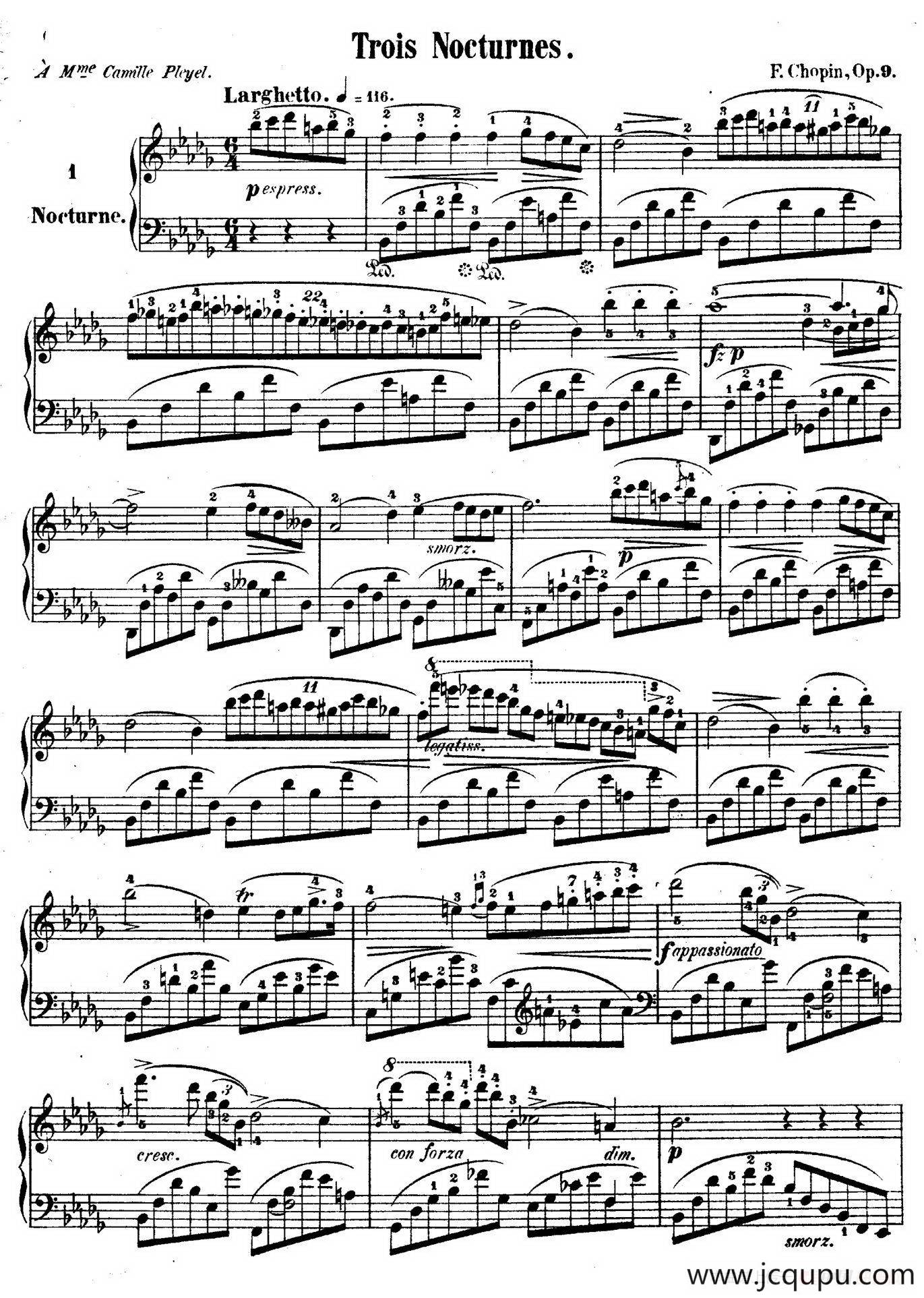 3 Nocturnes Op.9（3首夜曲·1）简谱