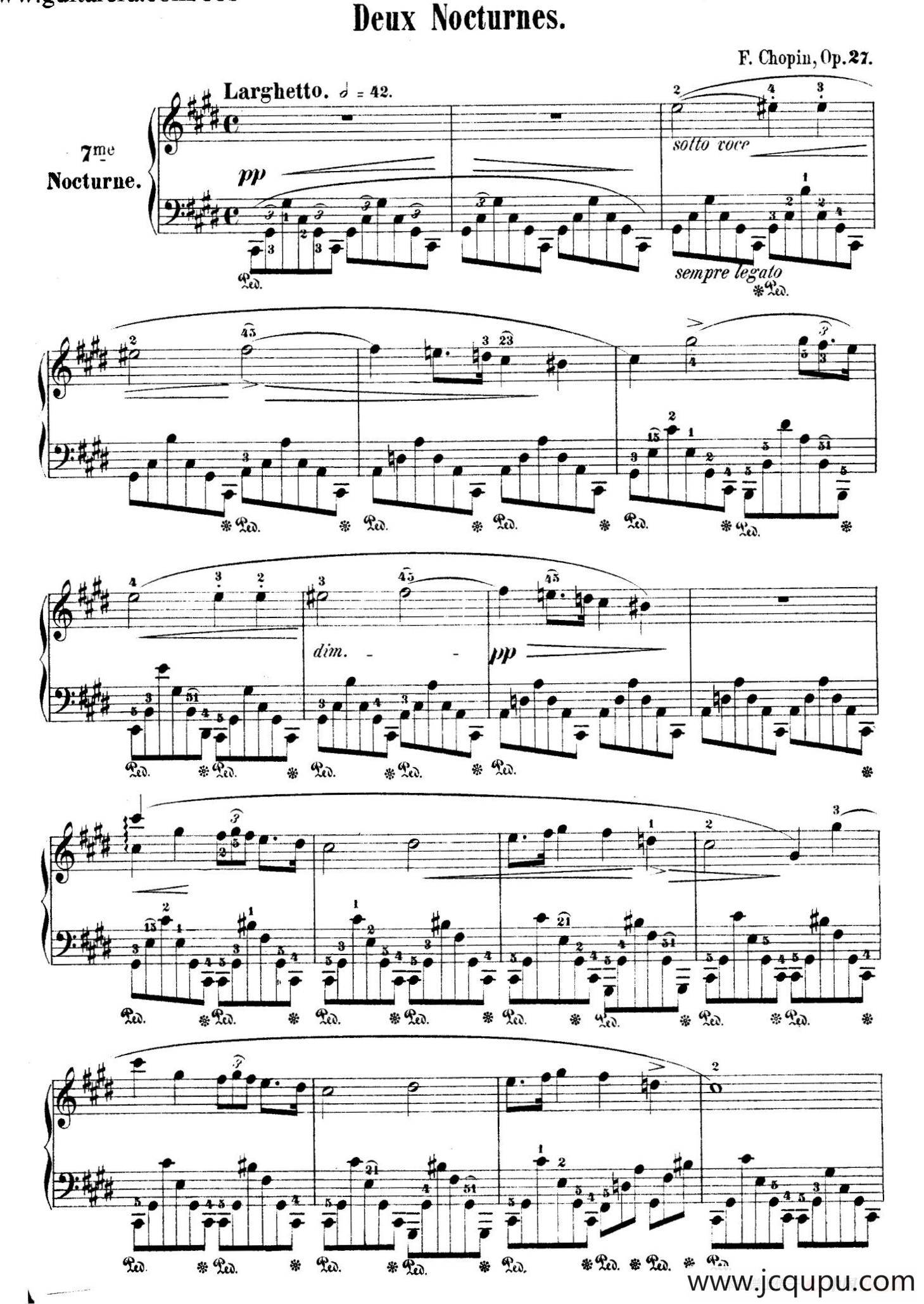 Deux Nocturnes Op.27（2首夜曲·1）简谱