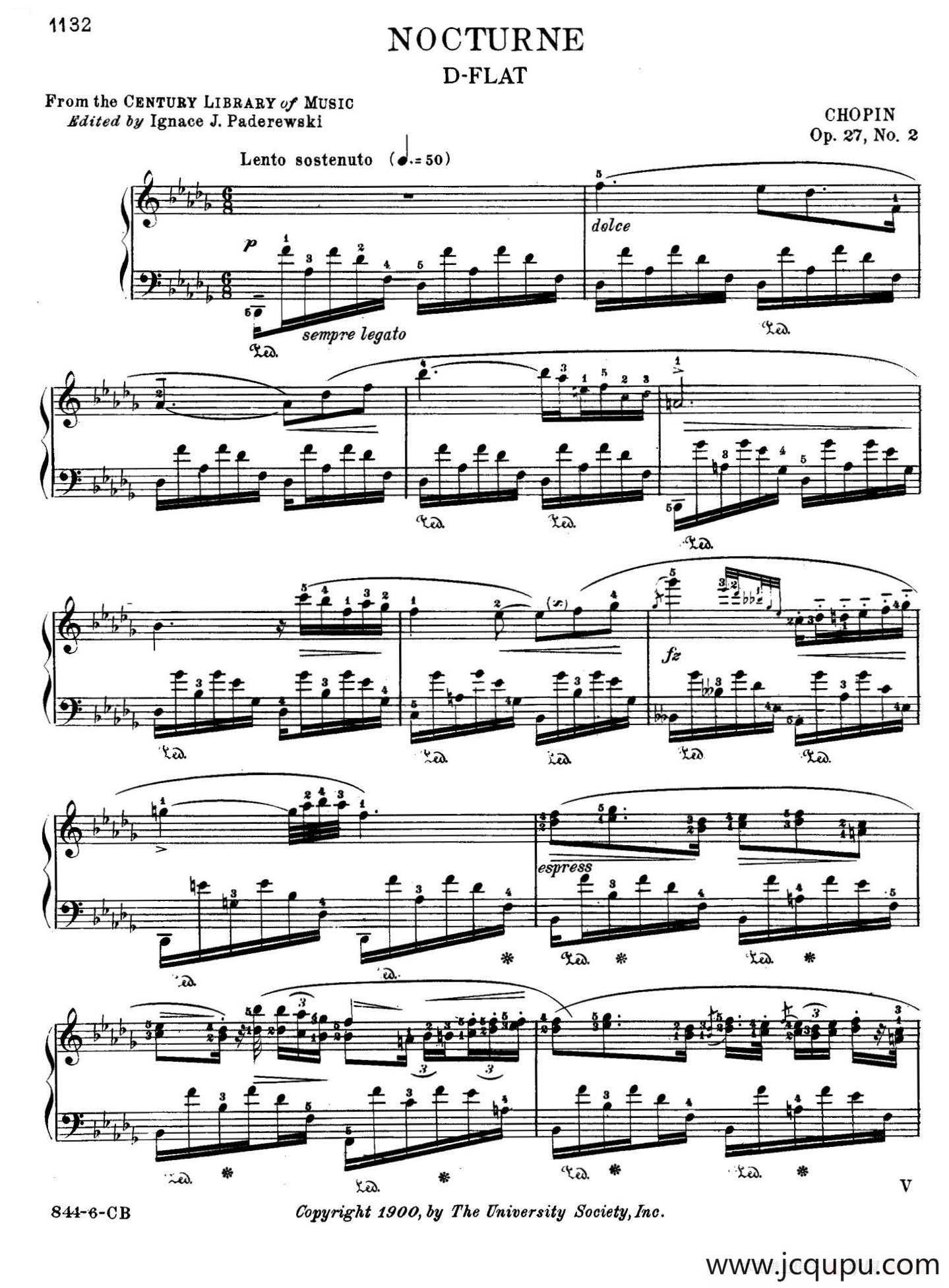 Deux Nocturnes Op.27（2首夜曲·2）简谱