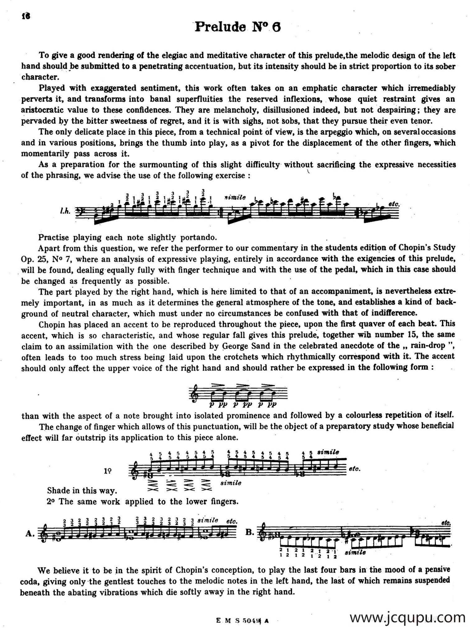 Preludes Op.28（24首前奏曲·6）简谱