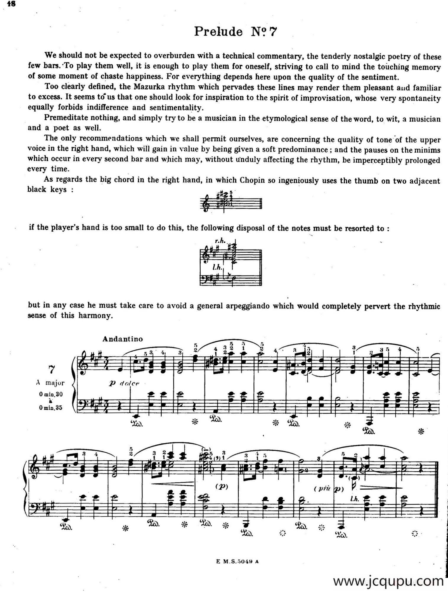 Preludes Op.28（24首前奏曲·7）简谱