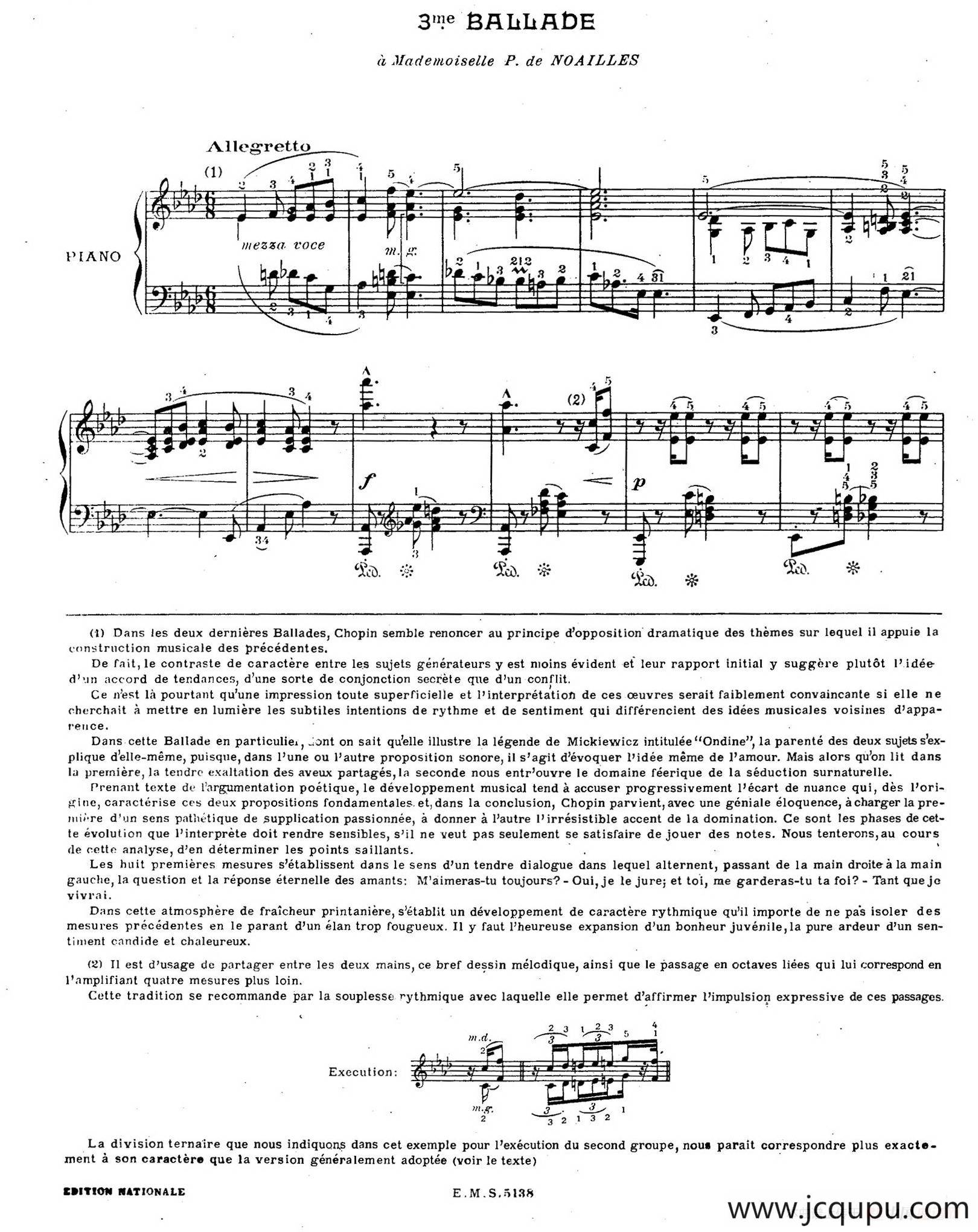 Ballade No.3 in A-flat Major Op.47（降A大调第三叙事曲）简谱