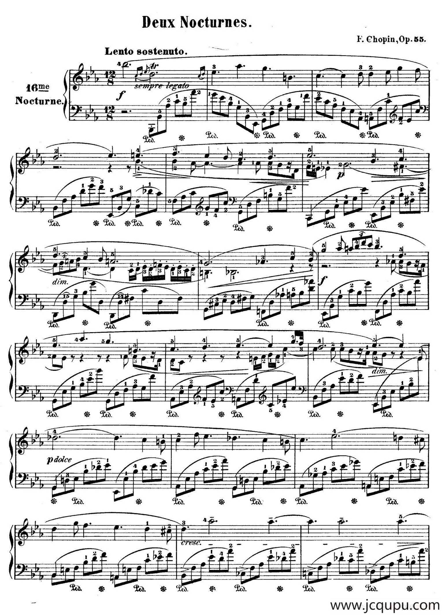 Deux Nocturnes Op.55 （2首夜曲·2）简谱