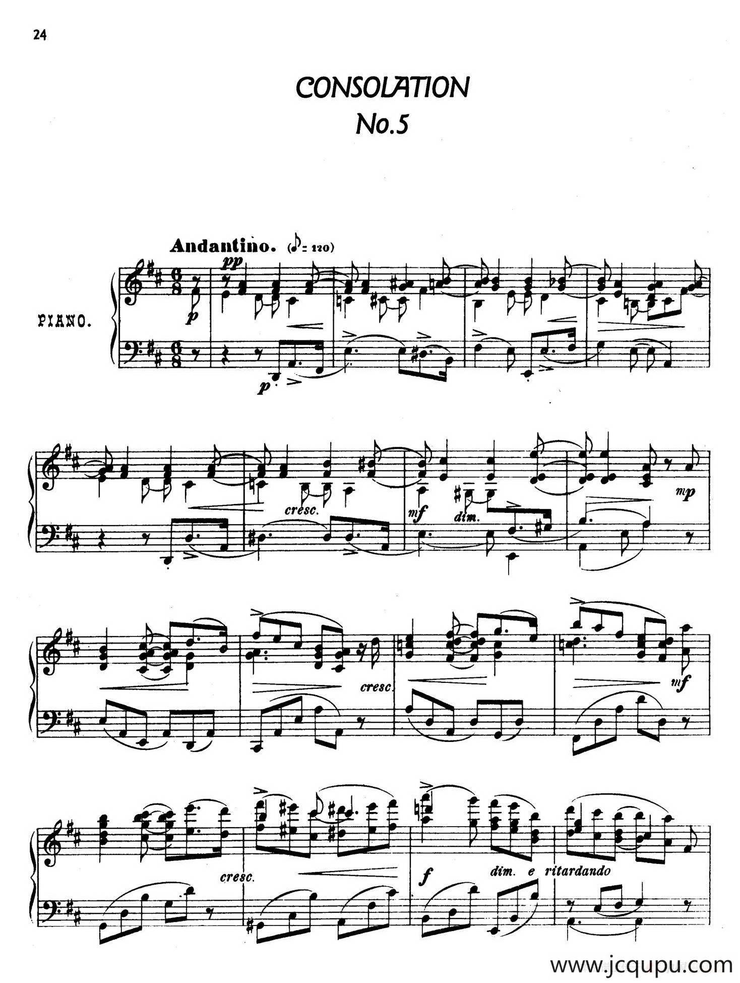 24 Characteristic Pieces Op.36（24首性格小品·5）简谱