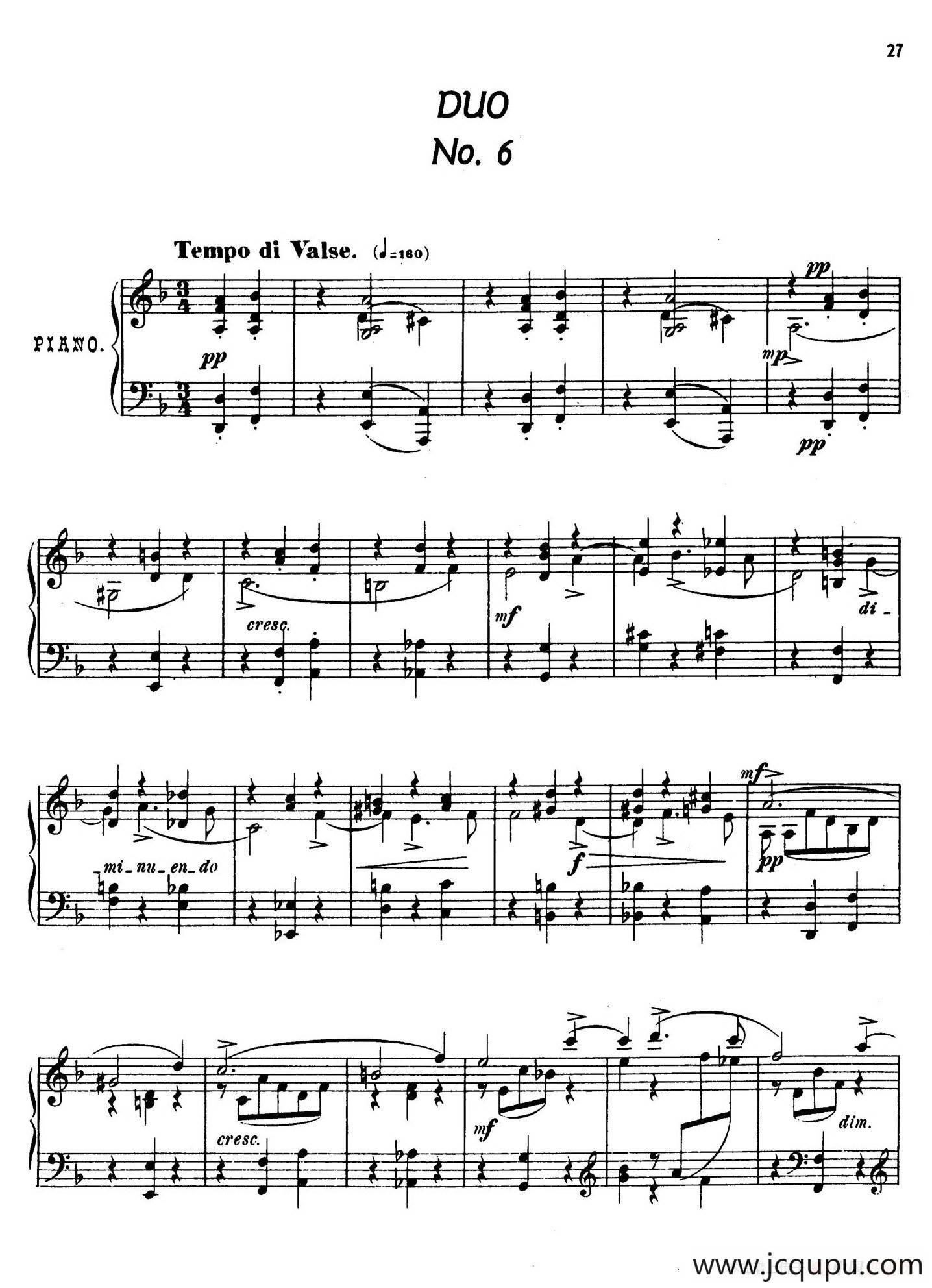 24 Characteristic Pieces Op.36（24首性格小品·6）简谱