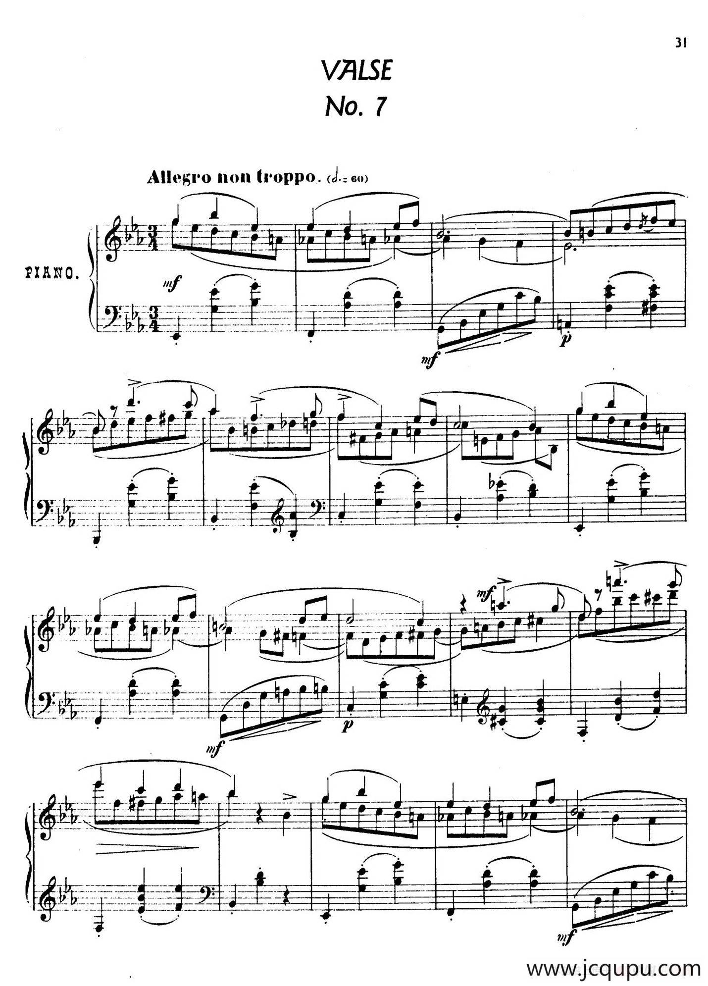 24 Characteristic Pieces Op.36（24首性格小品·7）简谱