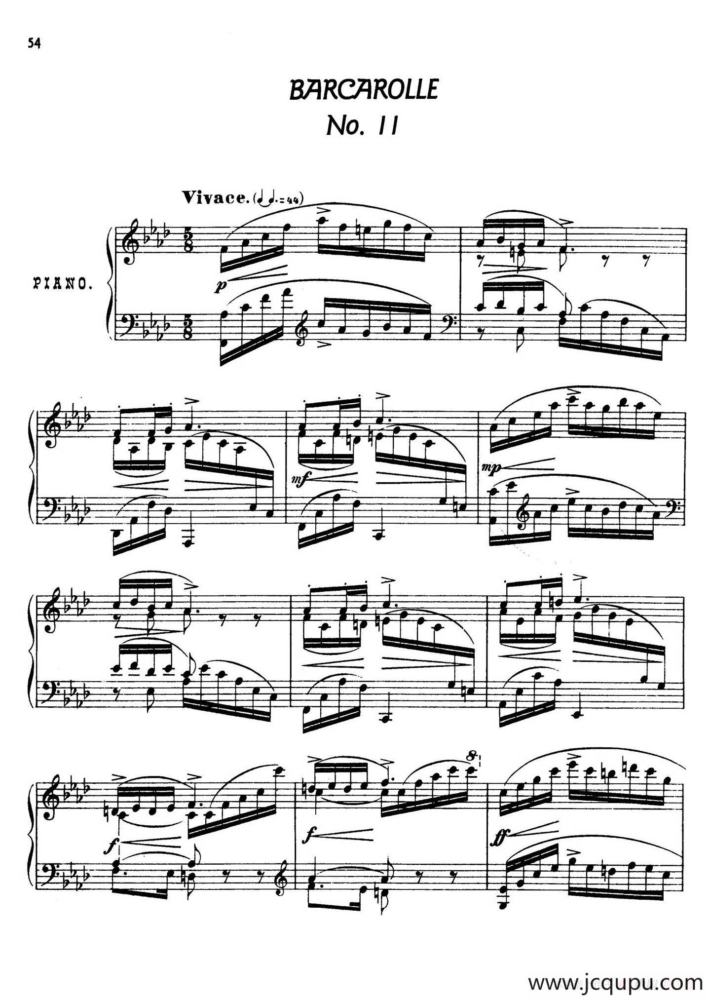 24 Characteristic Pieces Op.36（24首性格小品·12）简谱