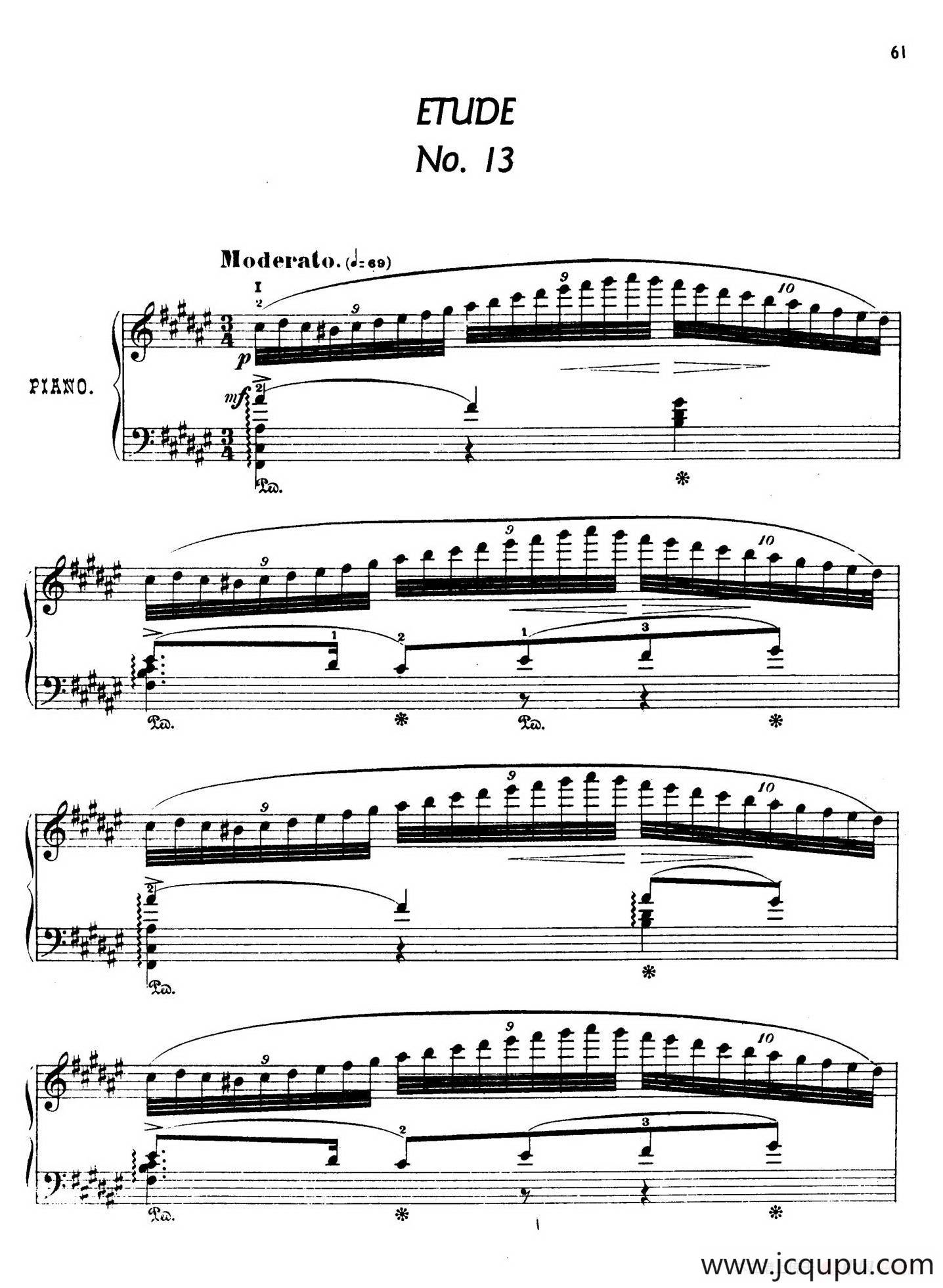 24 Characteristic Pieces Op.36（24首性格小品·13）简谱