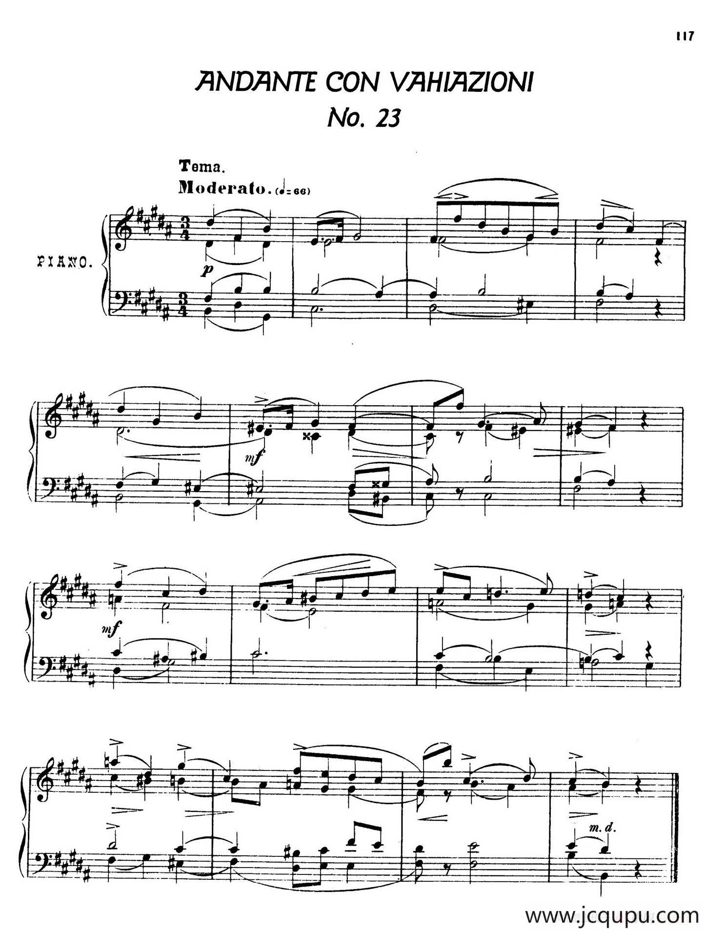 24 Characteristic Pieces Op.36（24首性格小品·23）简谱