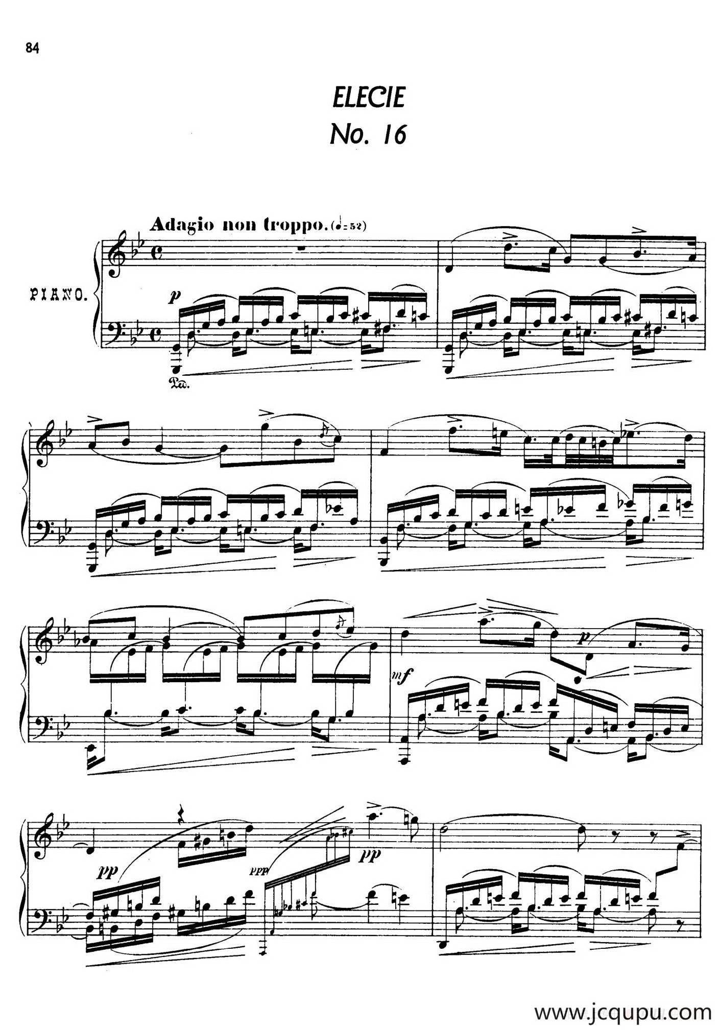 24 Characteristic Pieces Op.36（24首性格小品·16）简谱