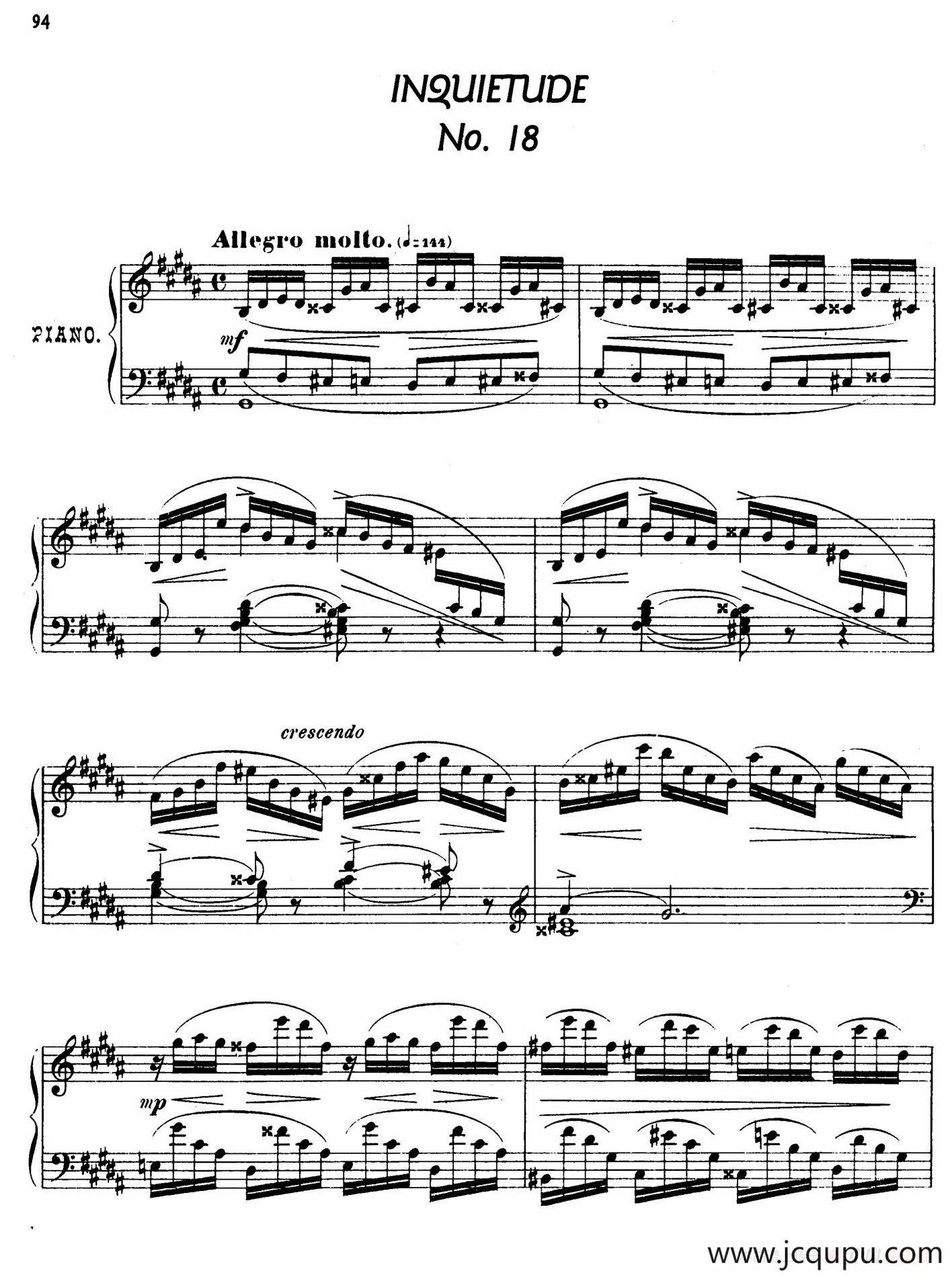 24 Characteristic Pieces Op.36（24首性格小品·18）简谱