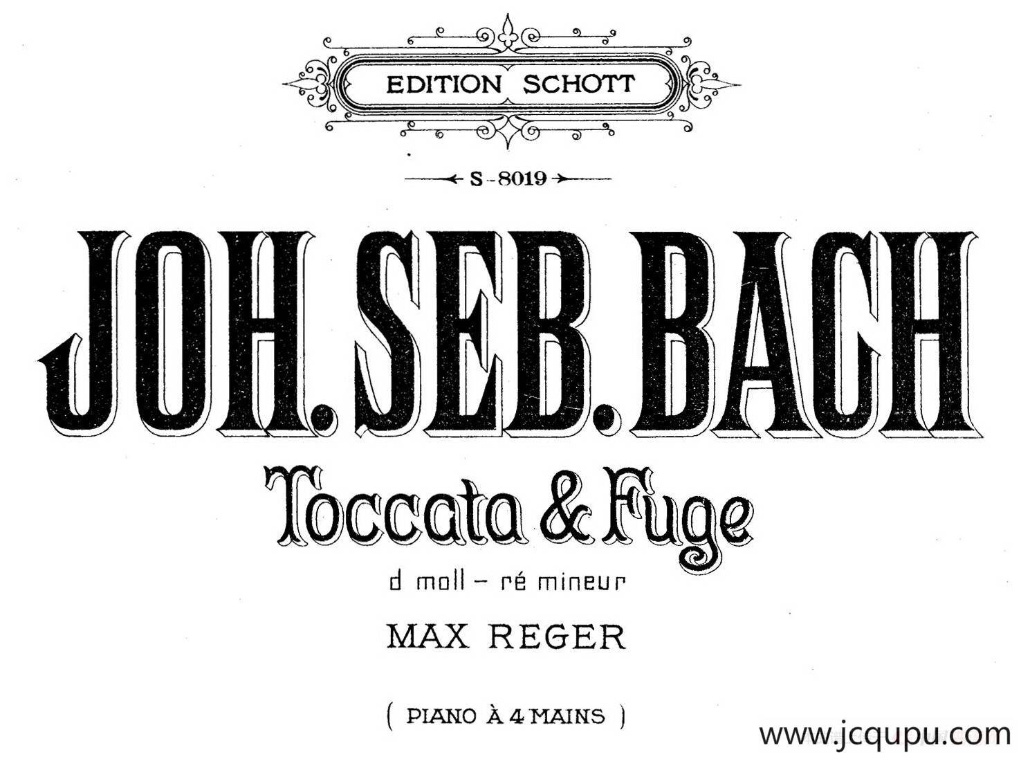 d小调托卡塔与赋格（BWV 565·雷格改编钢琴四手联弹版）简谱