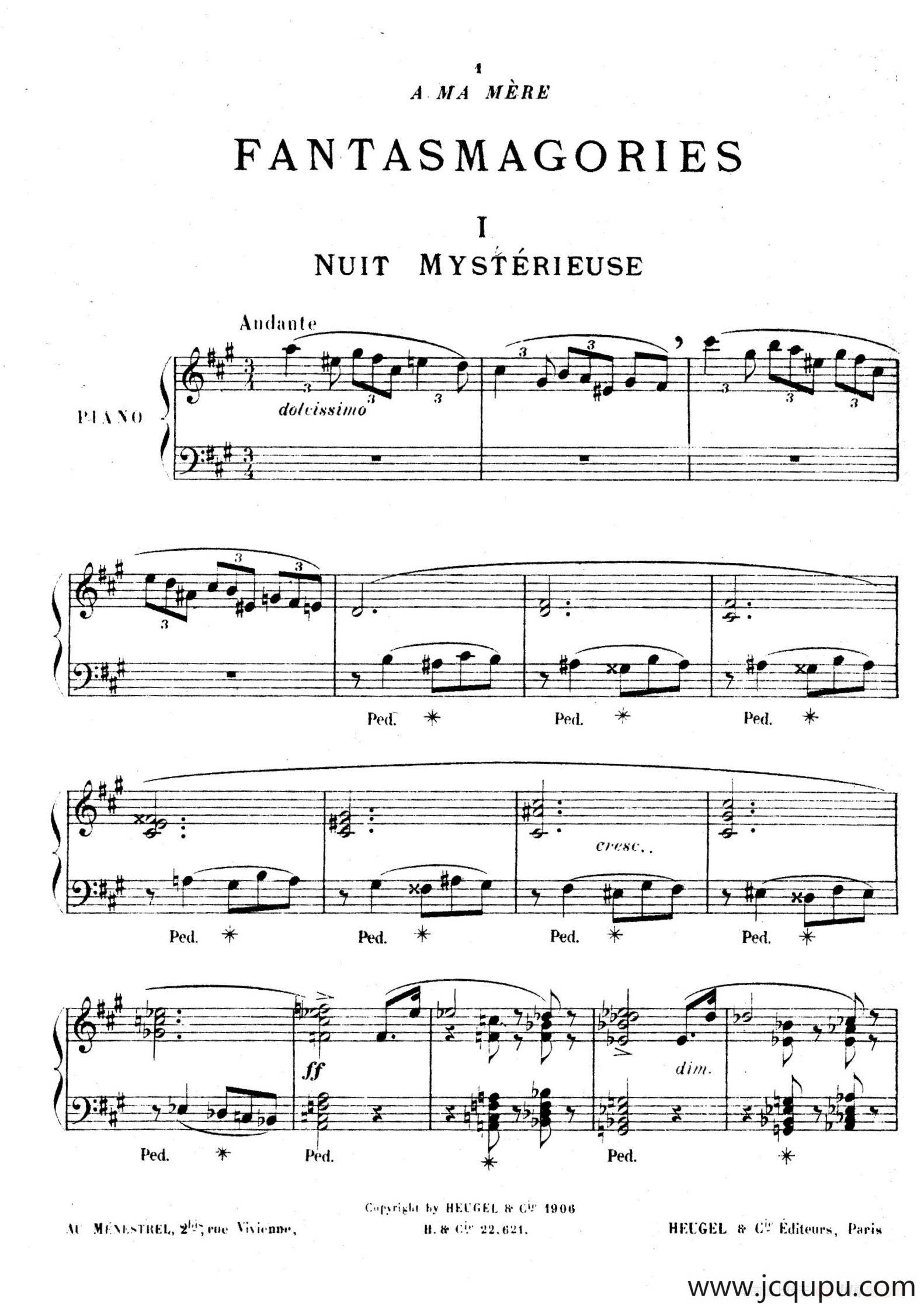 Fantasmagories（万花筒·1）简谱