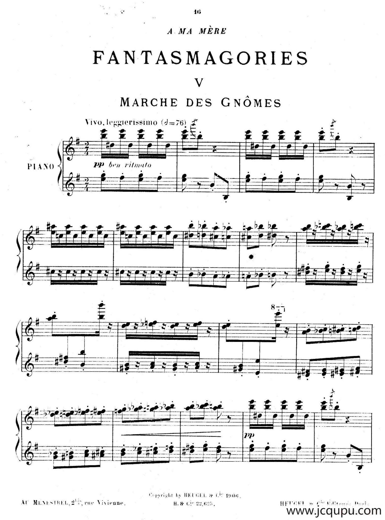 Fantasmagories（万花筒·5）简谱