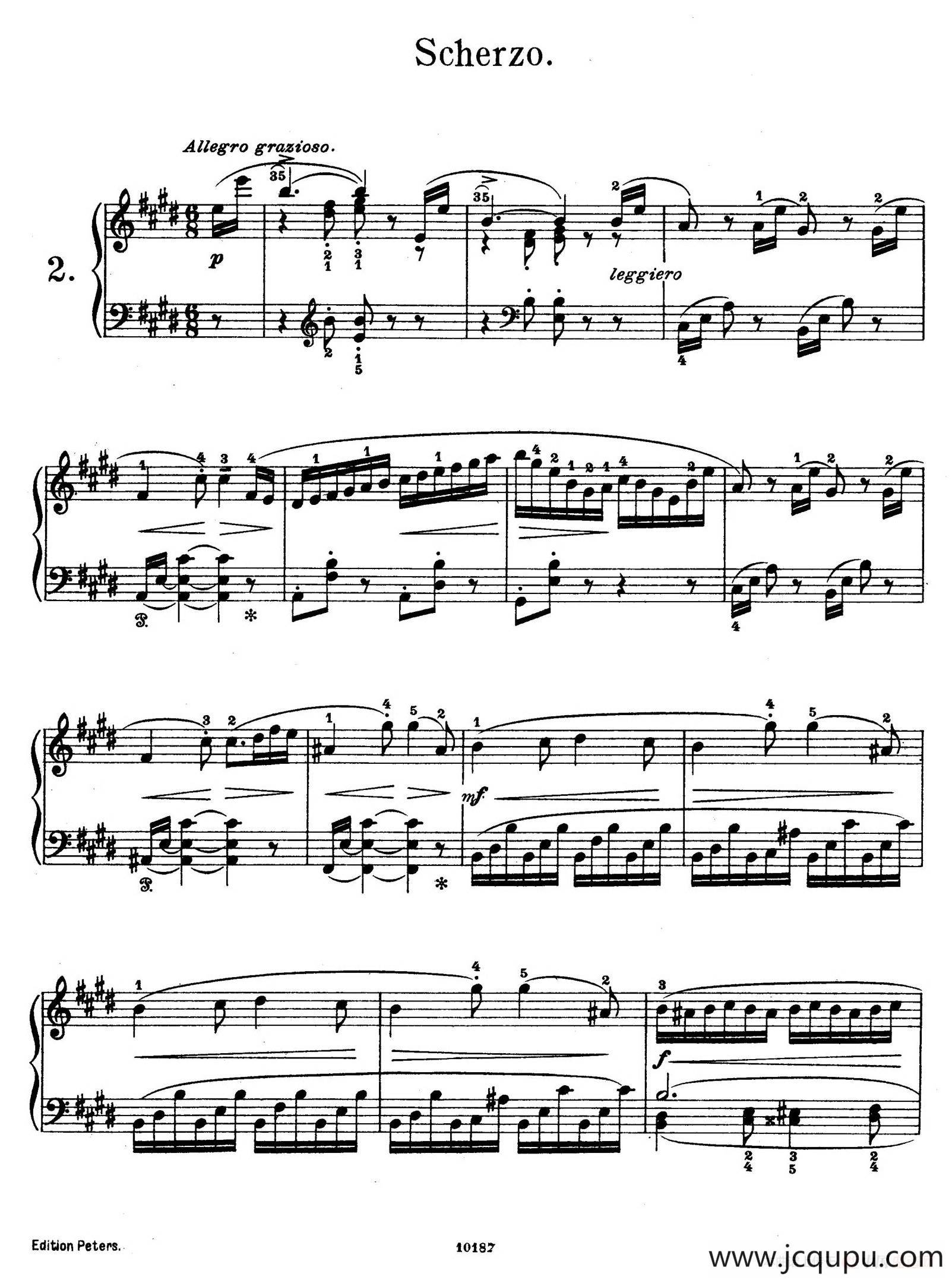 Akvareller Op.19（水彩画·2. 谐谑曲）简谱