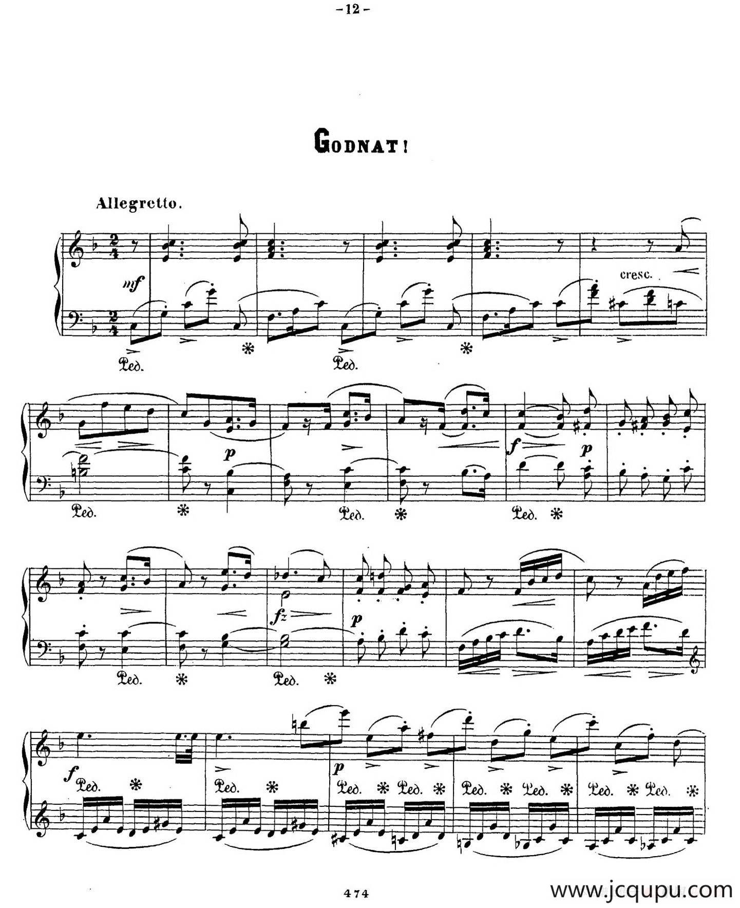 Bárnenes Juul Op.36（孩子们的圣诞夜·4. 晚安）简谱